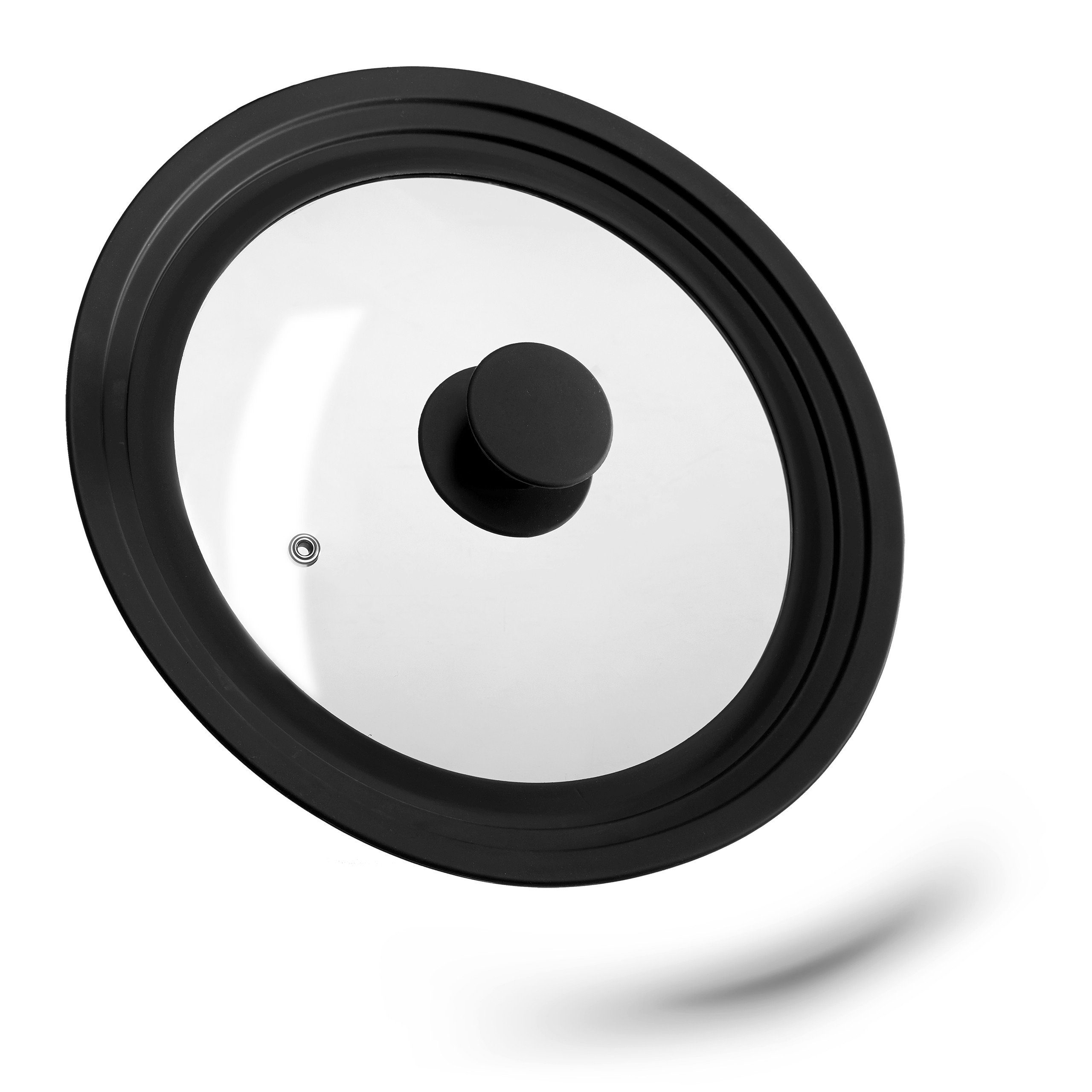 relaxdays Крышка кастрюли Universal Крышка кастрюли 22-26 cm Silikon, schwarz