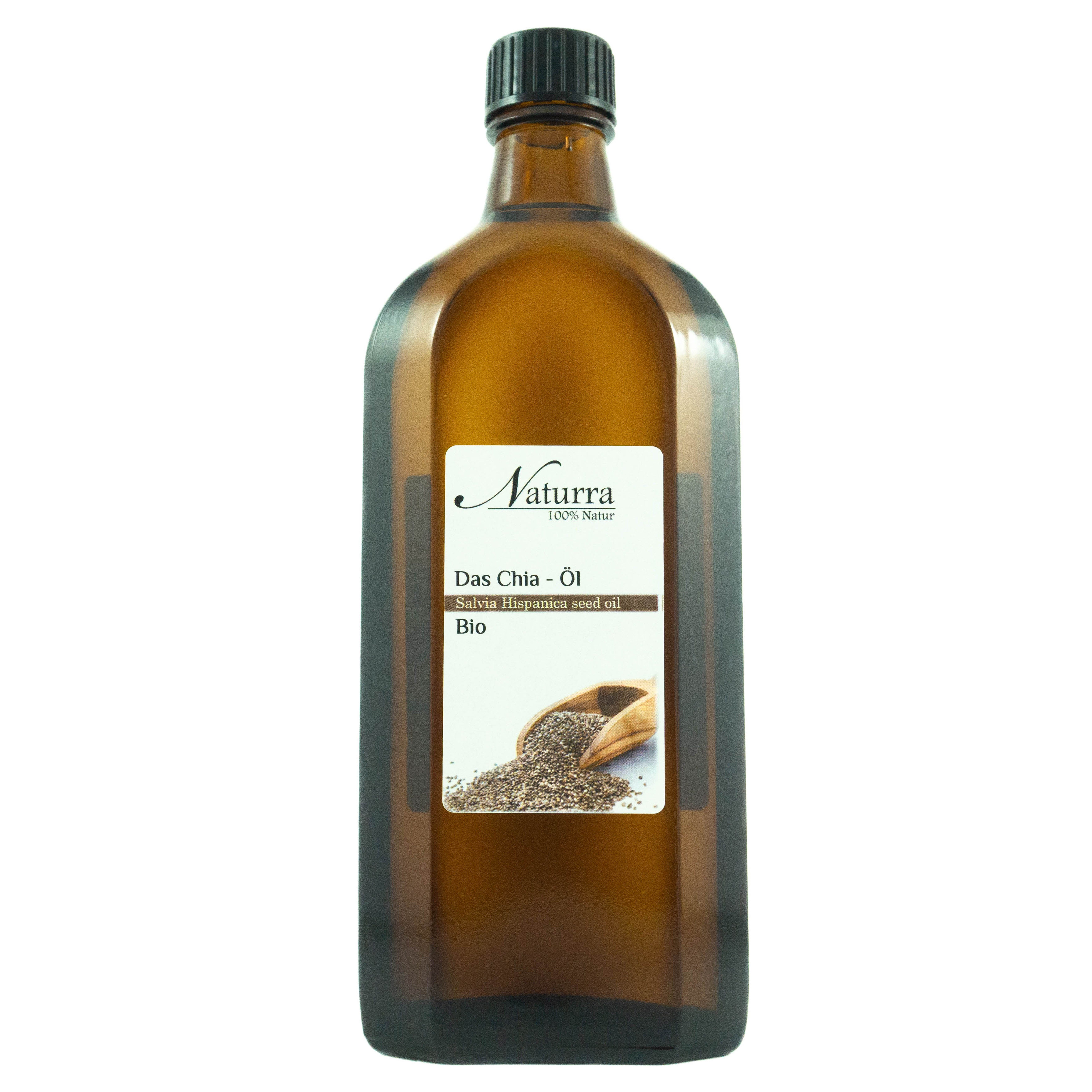 Naturra Körperöl Bio Chiaöl kaltgepresst unraffiniert premium Naturkosmetik im Glas, kaltgepresst, nativ, Premium Qualität, Omega-Öl, tierversuchsfrei