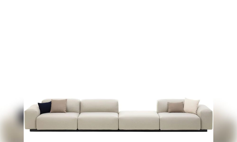 Xlmoebel Big-Sofa Beiges Sofa im modernen Stil aus hochwertigem Textil, 1 Teile, Hergestellt in Europa