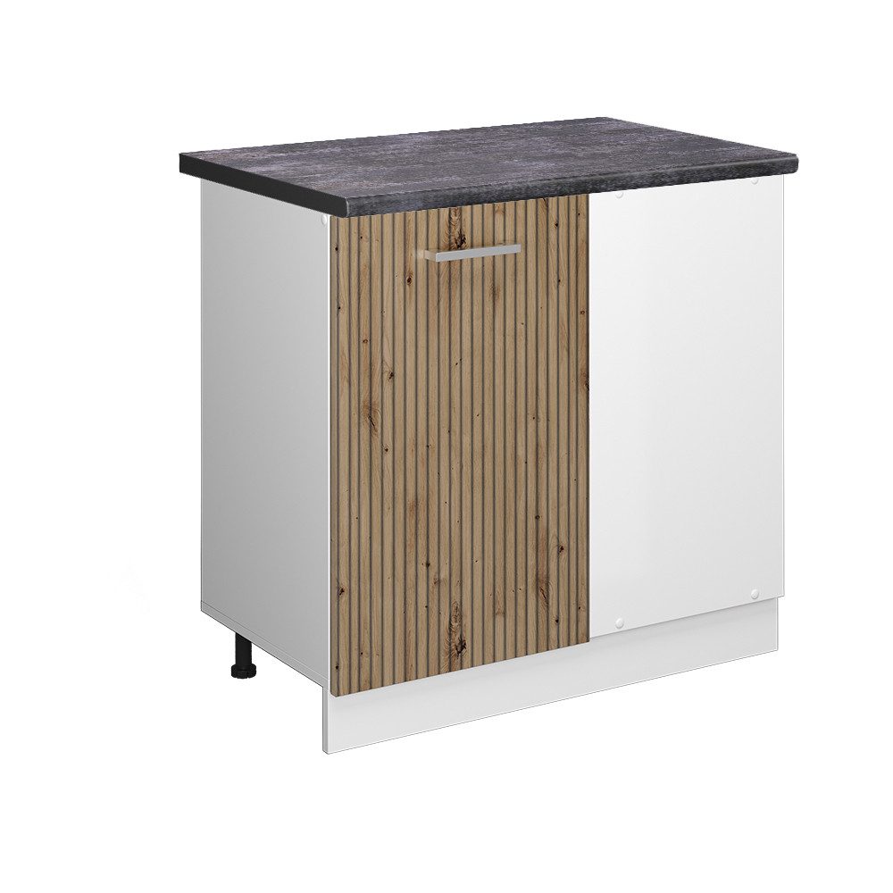 Vicco Eckunterschrank R-Line Küchen Eckschrank Artisan-Eiche/Weiß 86 cm AP günstig online kaufen