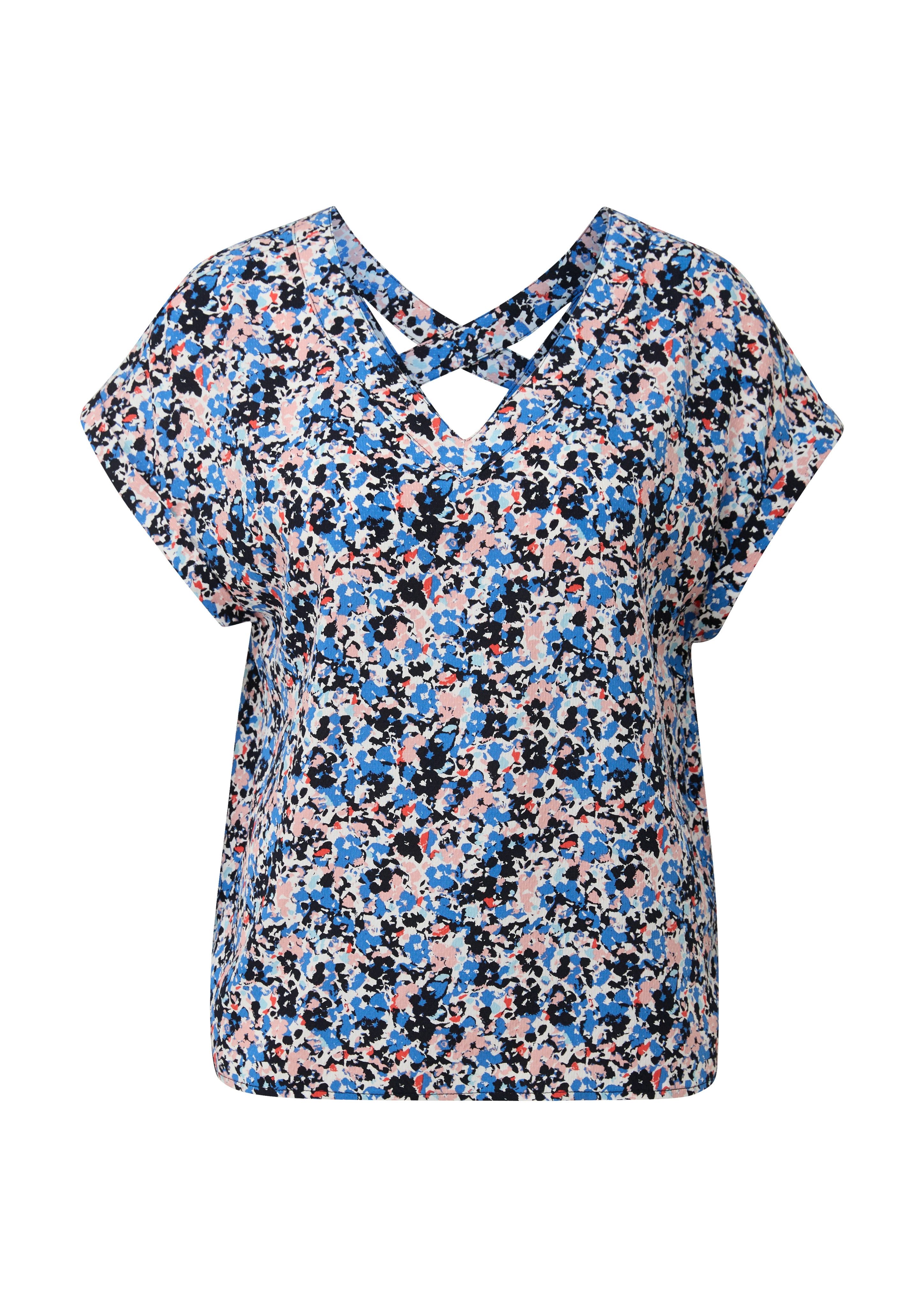 s.Oliver Druckbluse mit V-Ausschnitt