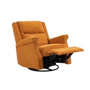 AUKWIK Loungesessel, 360° drehbarer und schaukelnder Liegestuhl (1-St), Mit verstellbarer Rückenlehne