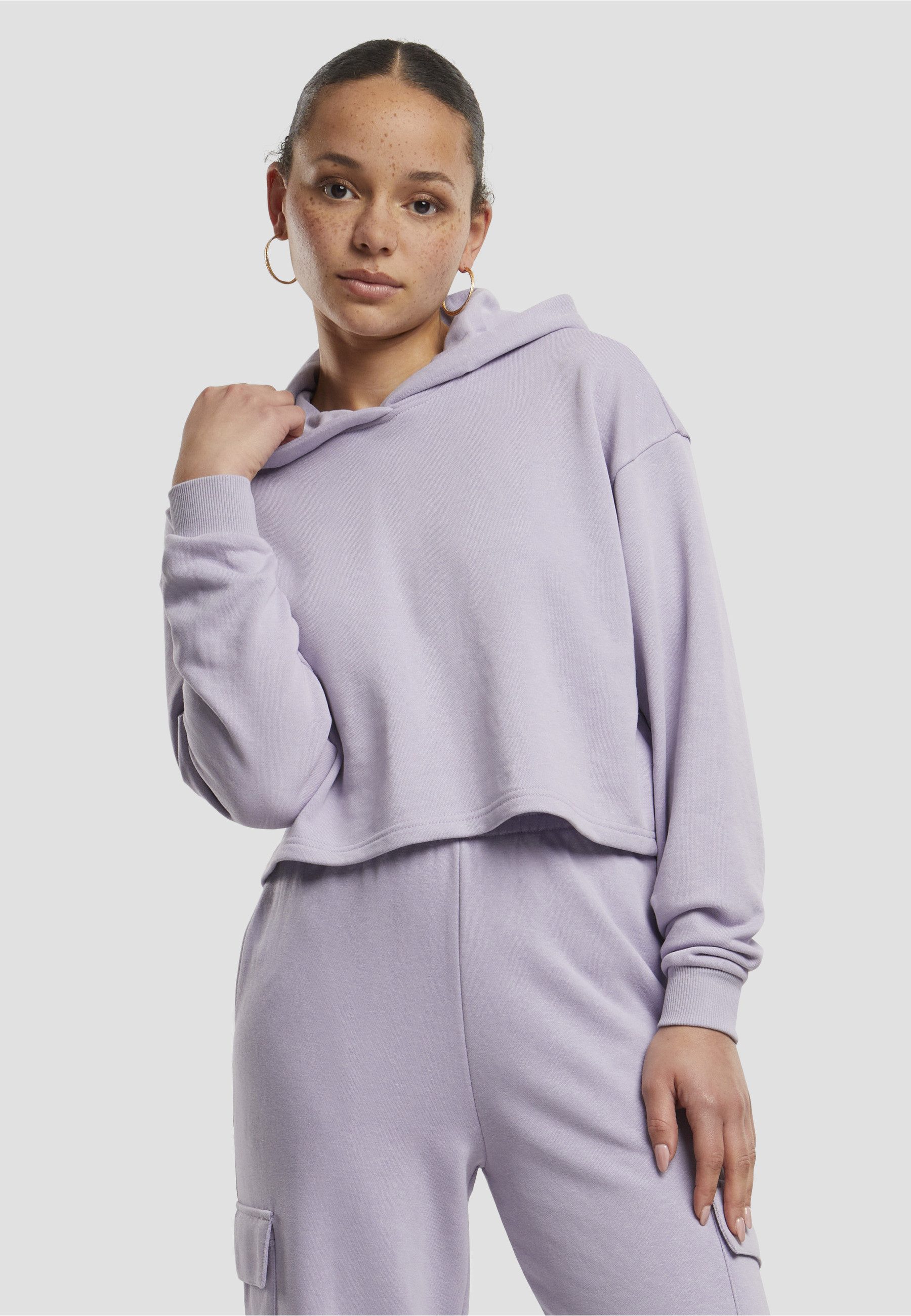 URBAN CLASSICS Kapuzenpullover Urban Classics Damen Ladies Oversized Cropped Light Terry Hoodie (1-tlg)