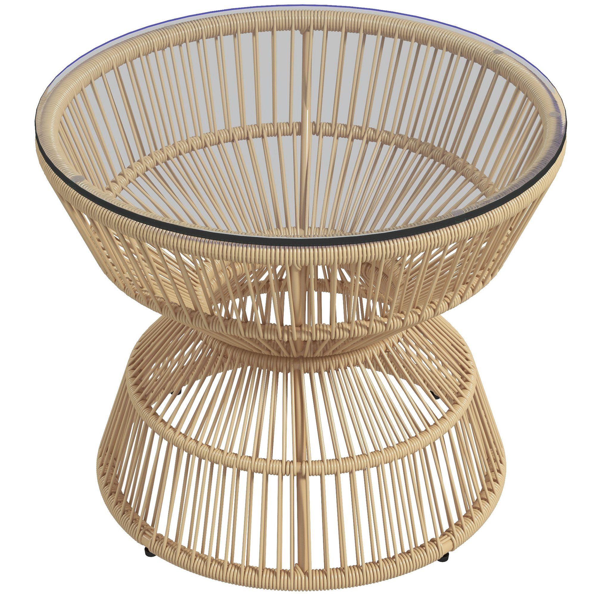 Outsunny Gartentisch Gartentisch mit Tischplatte (Kaffeetisch, günstig online kaufen