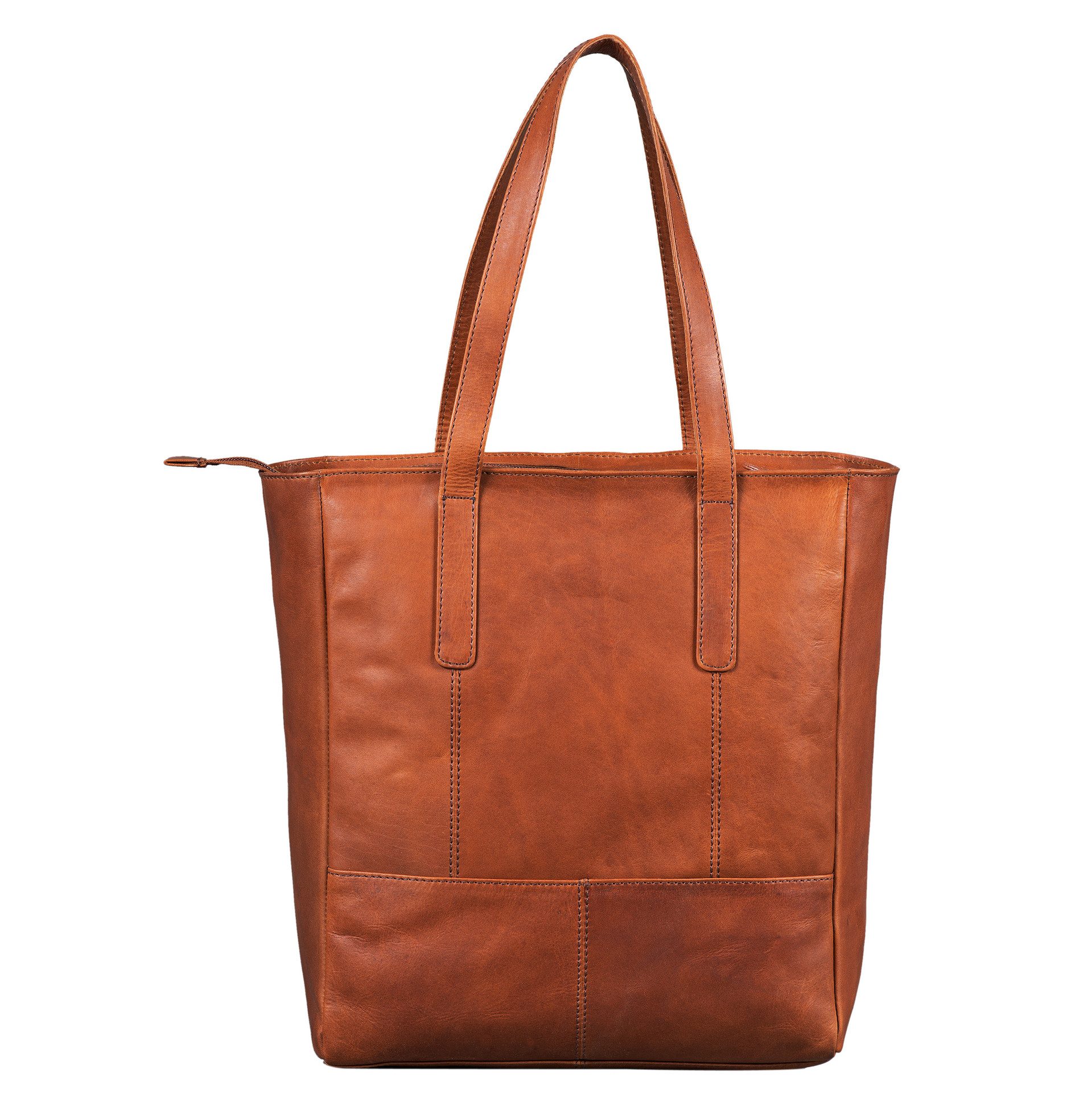 Benthill Shopper Damen Echt Leder Handtasche Frauen Schultertasche Groß Henkeltasche, Reißverschlussfach
