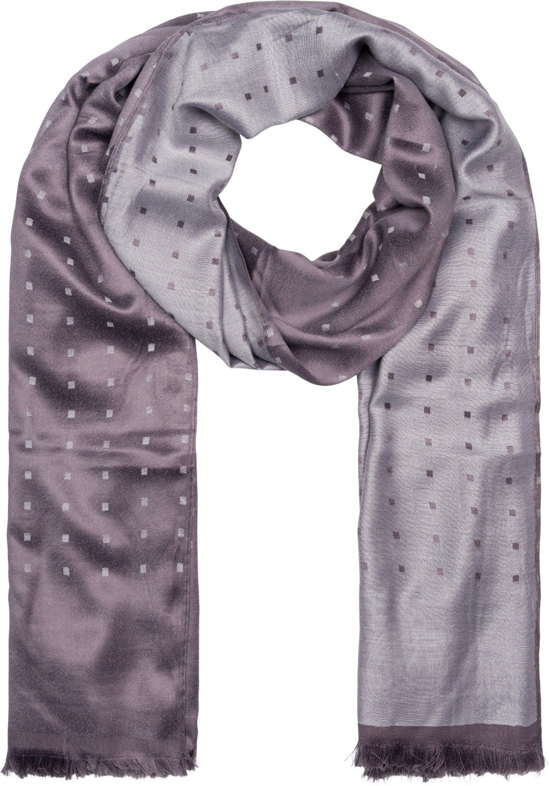 styleBREAKER Modeschal, (1-St), Edler Schal mit Quadratischem Muster Taupe-Grau | Modeschals