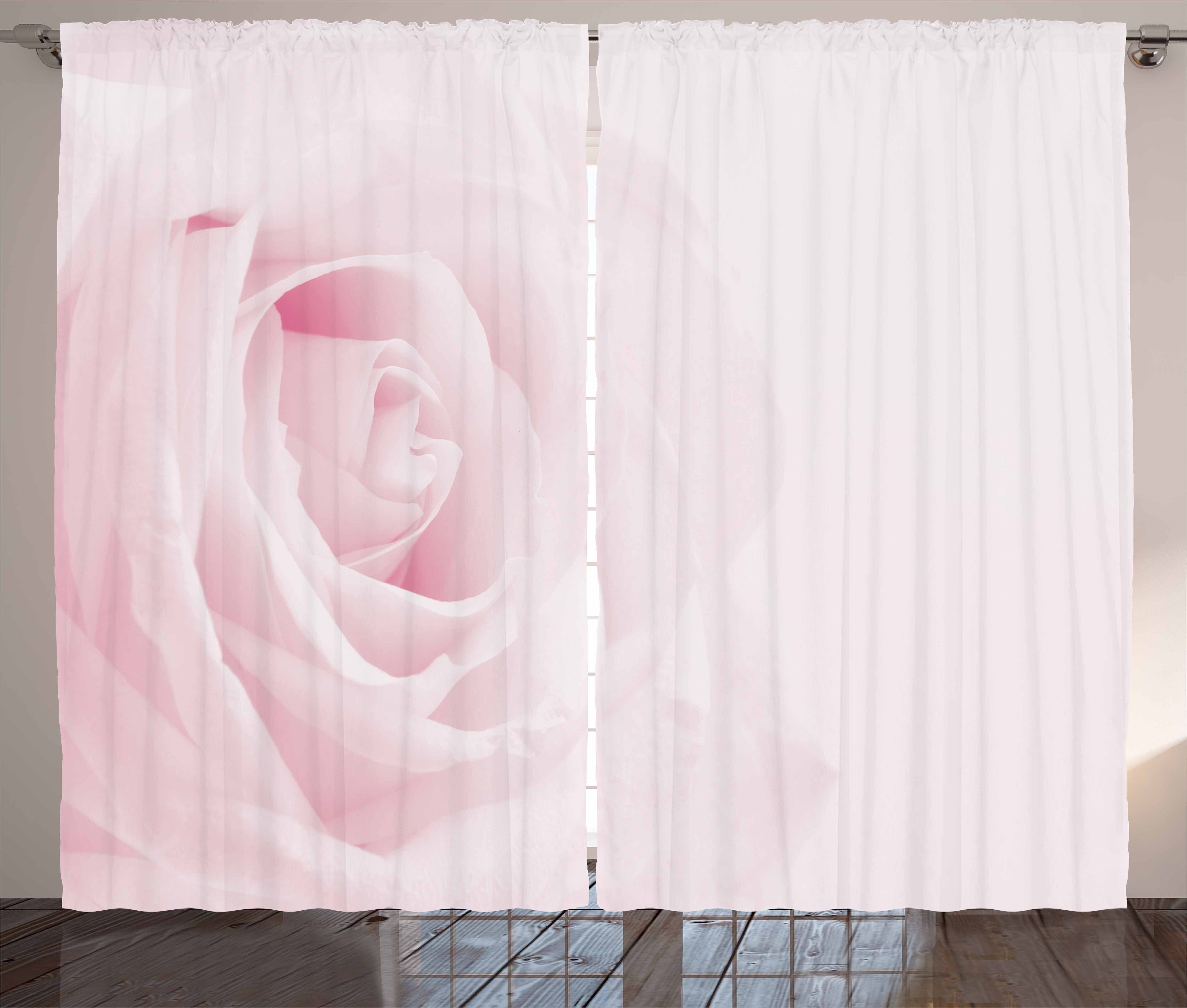 Schlaufen Abakuhaus, Vorhang up mit Rose Haken, Rosa Kräuselband und Gardine Schlafzimmer Close blühen