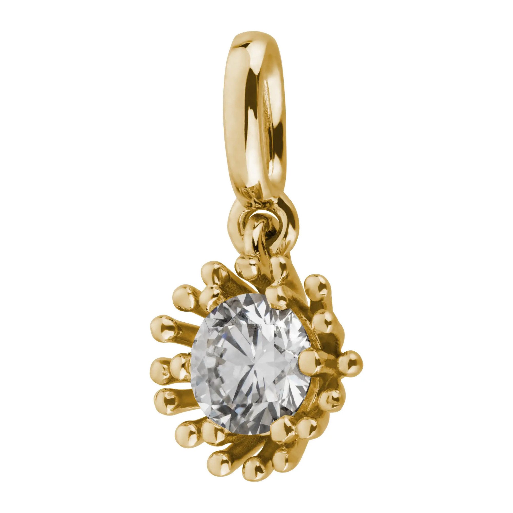 LYOMI Kettenanhänger 585/- Gelbgold 1 synth. Diam. 0,25ct.