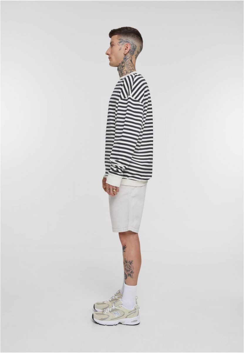 URBAN CLASSICS Sweatshirt Striped Crewneck Herren Langarm Pullover