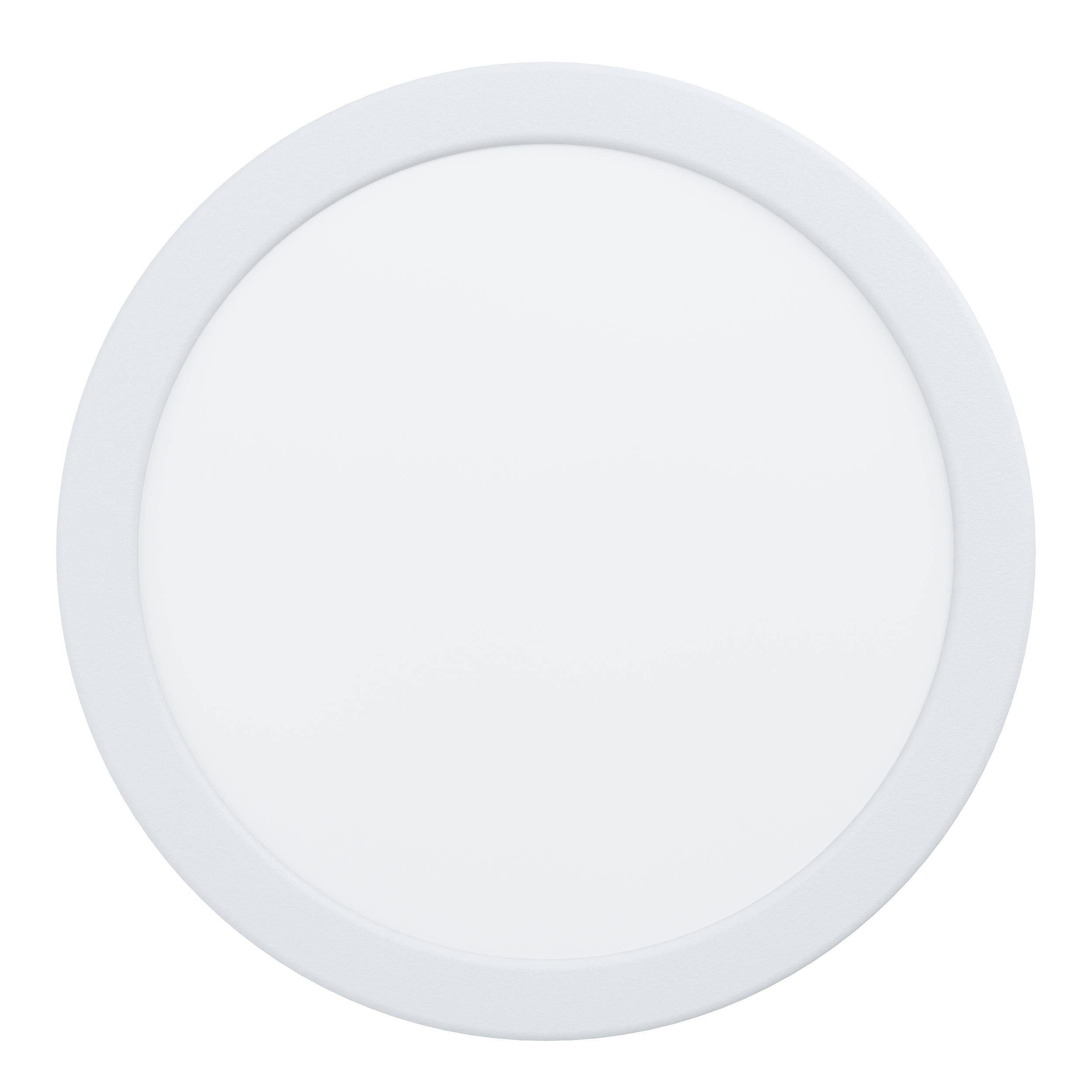 EGLO Einbauleuchte Fueva 5 Einbaustrahler, Stahl und Kunststoff, Einbauspot, Einbaulampe, LED fest integriert, Warmweiß, Einbauleuchte - Ø21,6 x ET26 cm - weiß - 17W inkl.