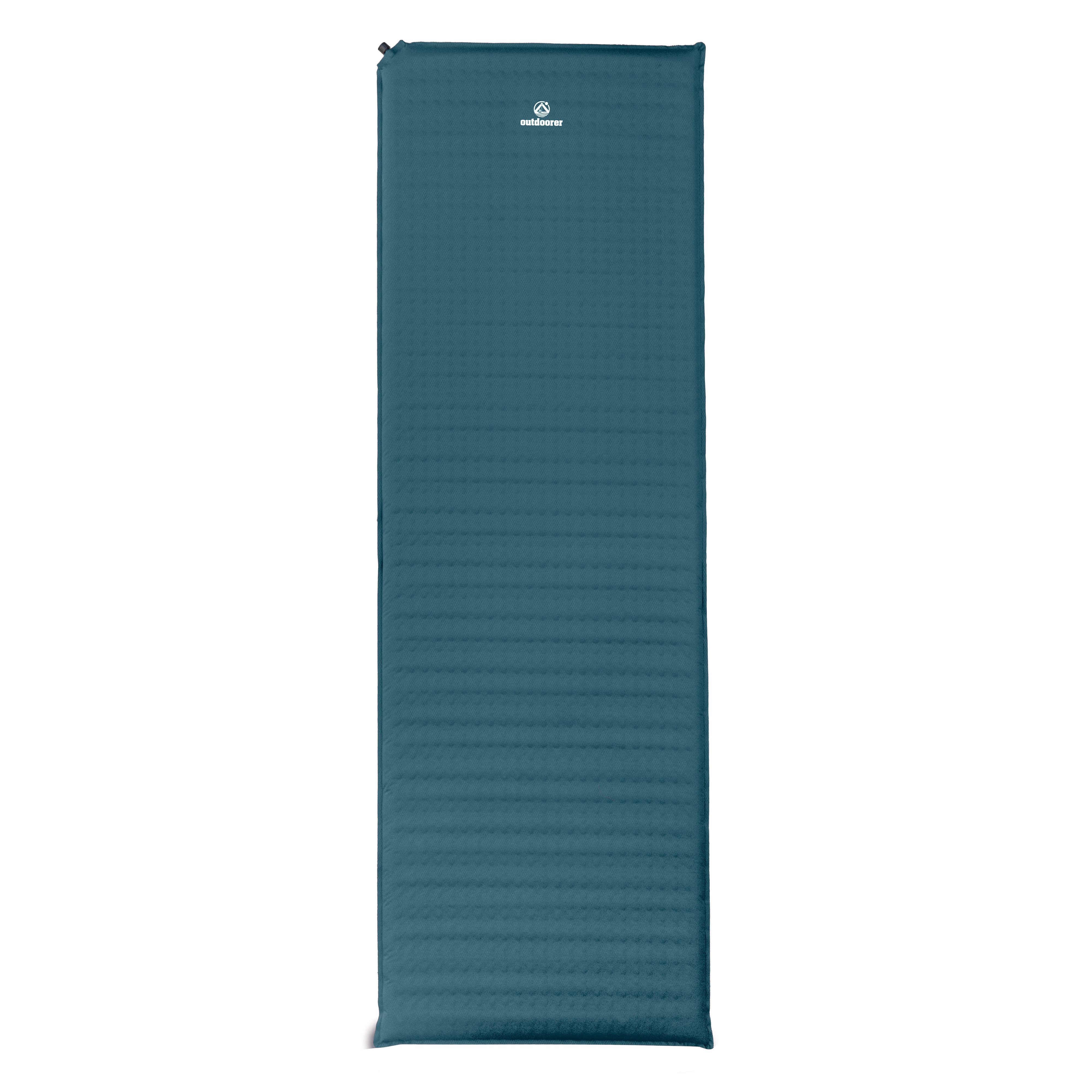 outdoorer Isomatte XXL Trek Bed 3 - groß & selbstaufblasend, für Camping & Trekking, Trekkingmatte mit R-Wert 4, bis -11° C - auch als Gästebett geeignet