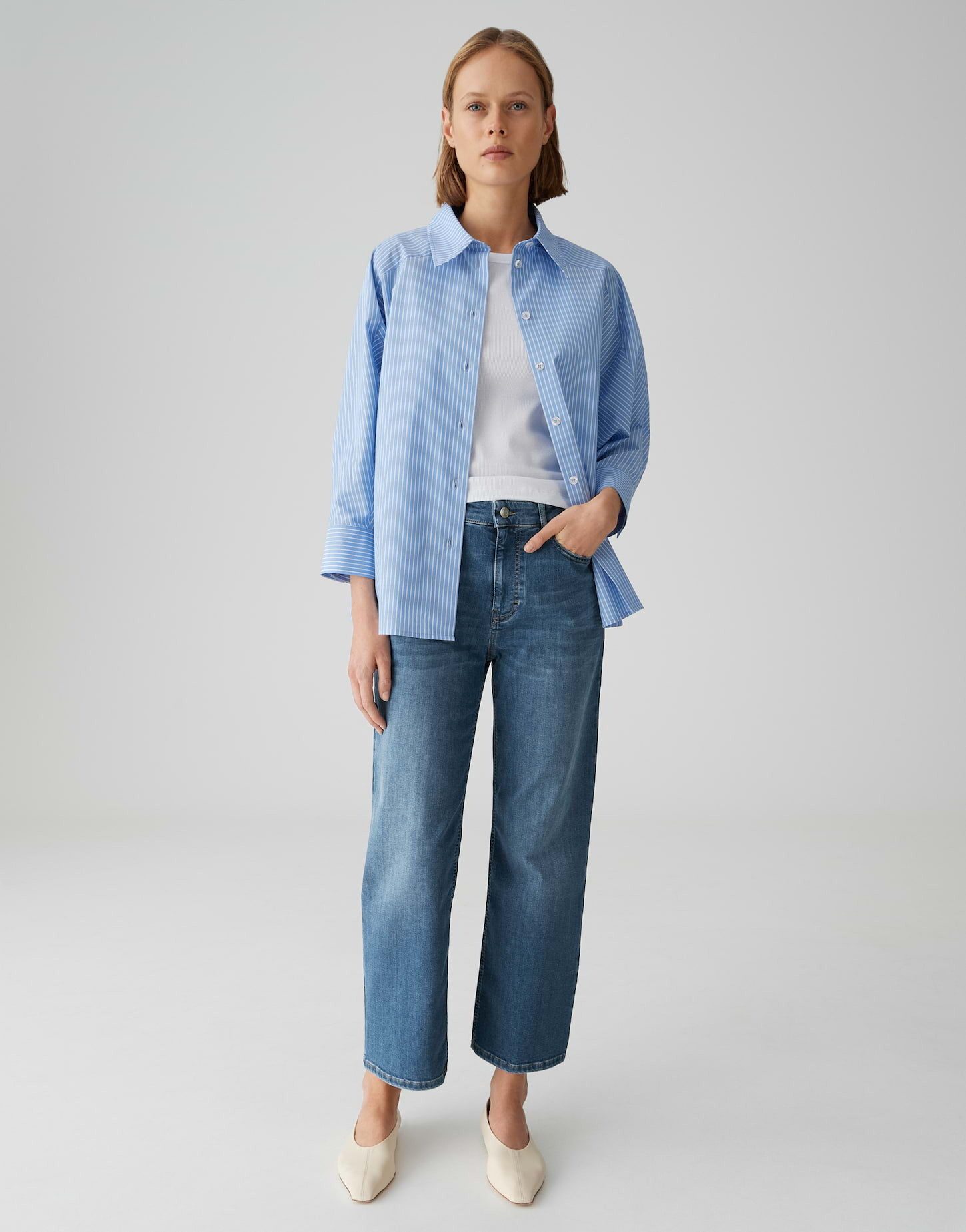 OPUS PANTS Relax-fit-Jeans MARI IVY aus aus Dry Indigo® Mid Rise Vielseitiger Klassiker mit elastischem Komfort