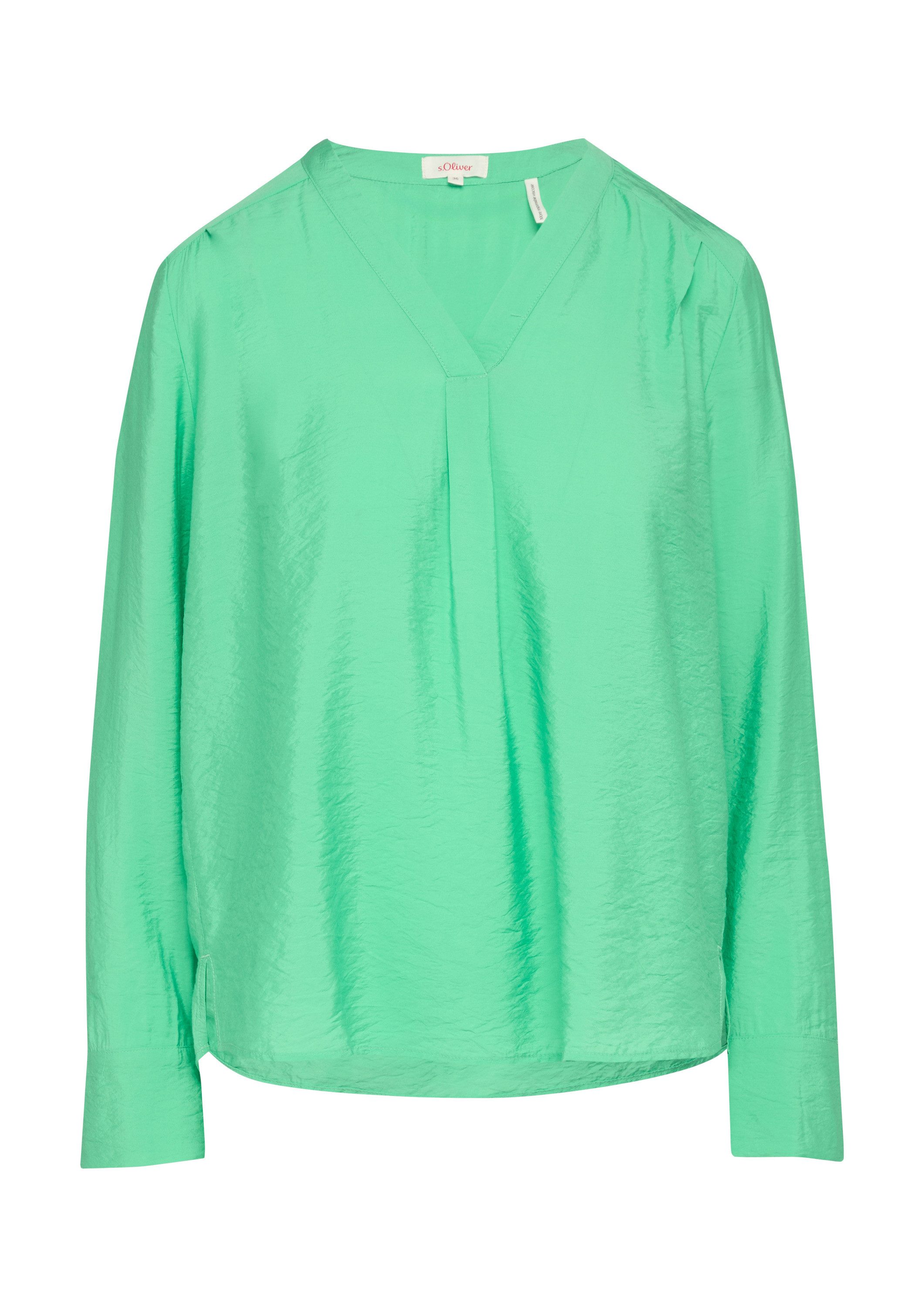 s.Oliver Langarmbluse Bluse Strukturierte Bluse mit V-Ausschnitt günstig online kaufen