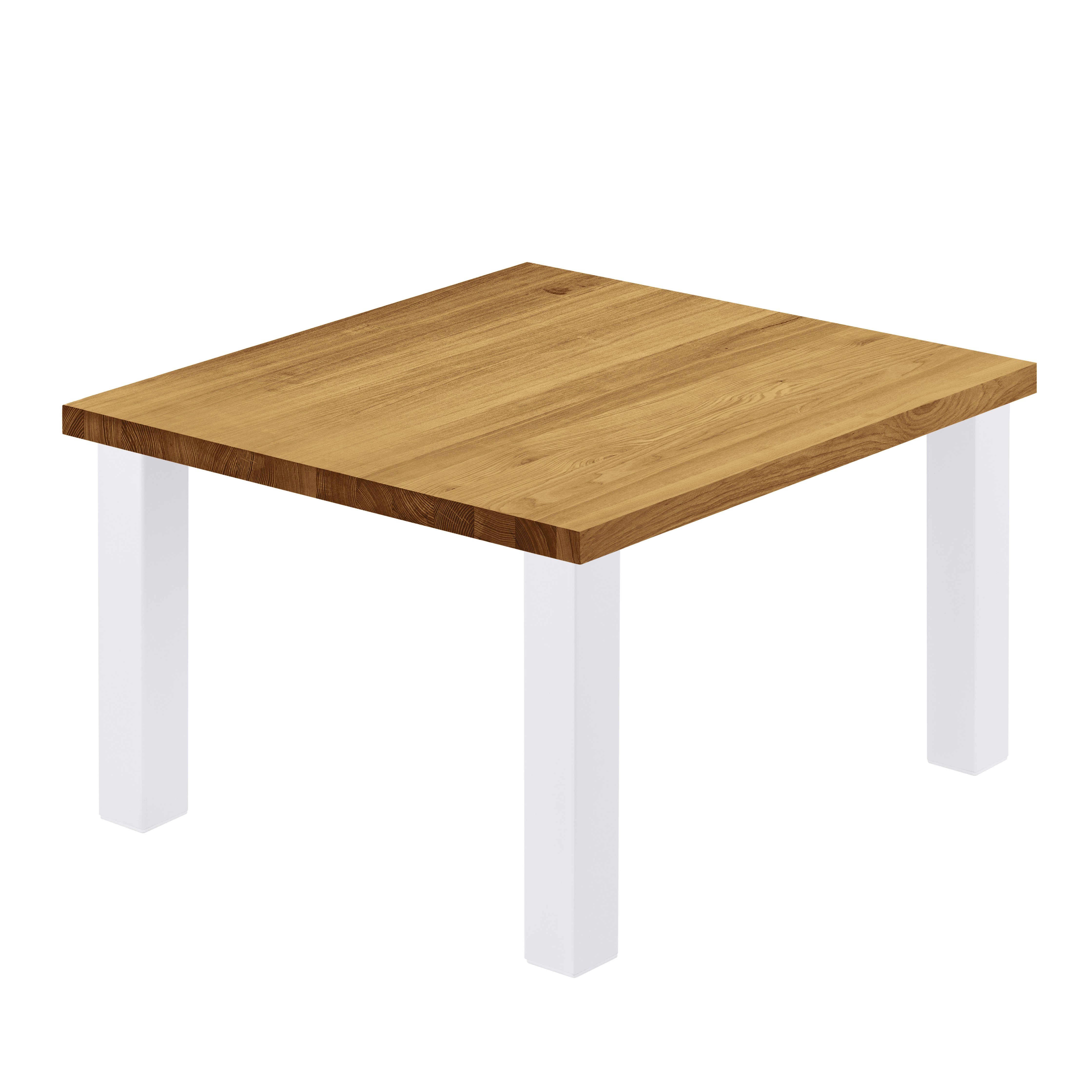 LAMO Manufaktur Esstisch Classic Küchentisch Tischplatte Massivholz inkl. Metallgestell (1 Tisch), gerade Kante