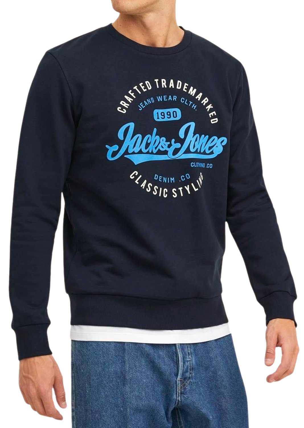 & Pullover Logo Jones flauschiger 6 (2er-Pack) Jack Sweatmix Doppelpack Sweatshirt Print
