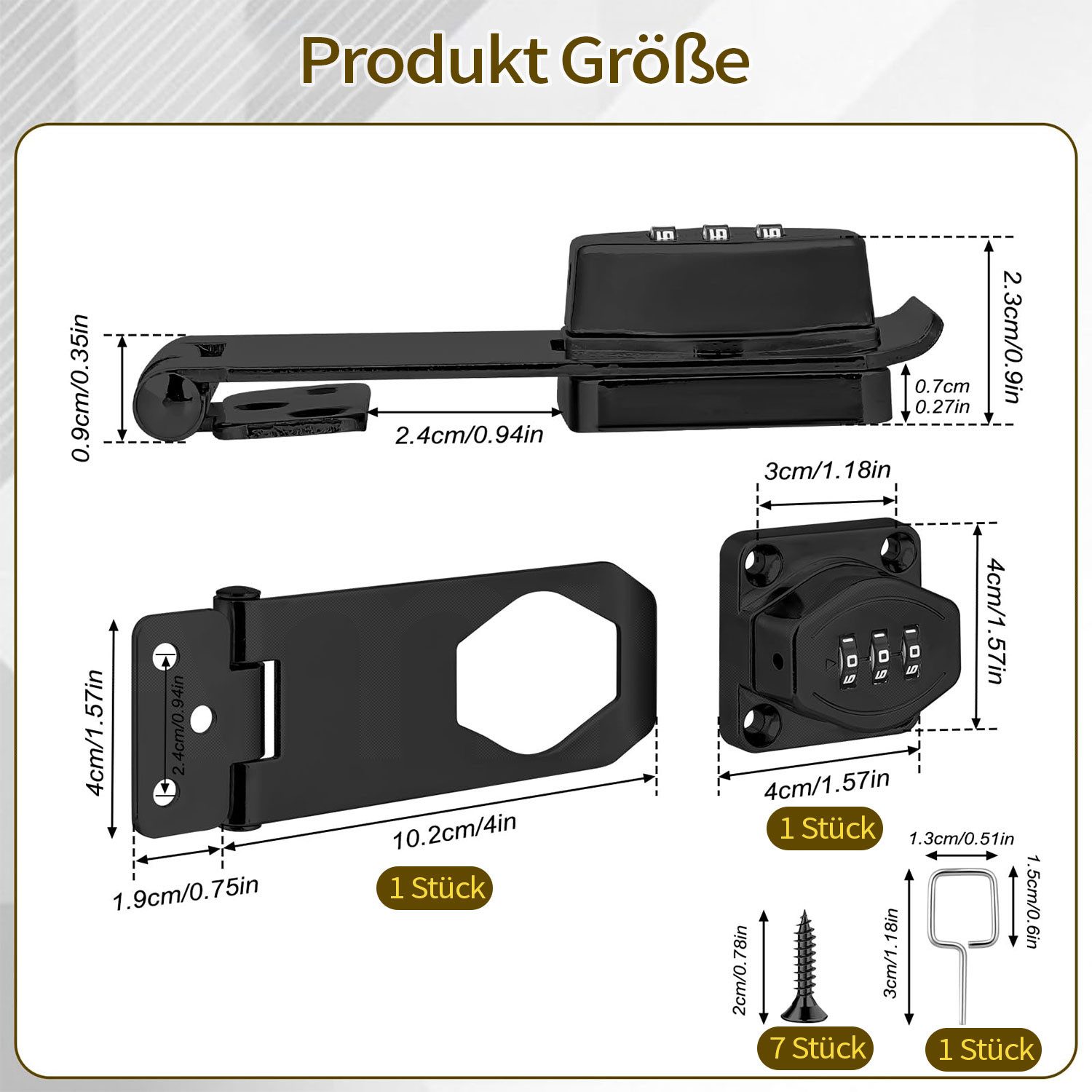 Refttenw Möbelschloss Zahlenschloss Schrank Schubladen Zahlenschloss 3 Stellig