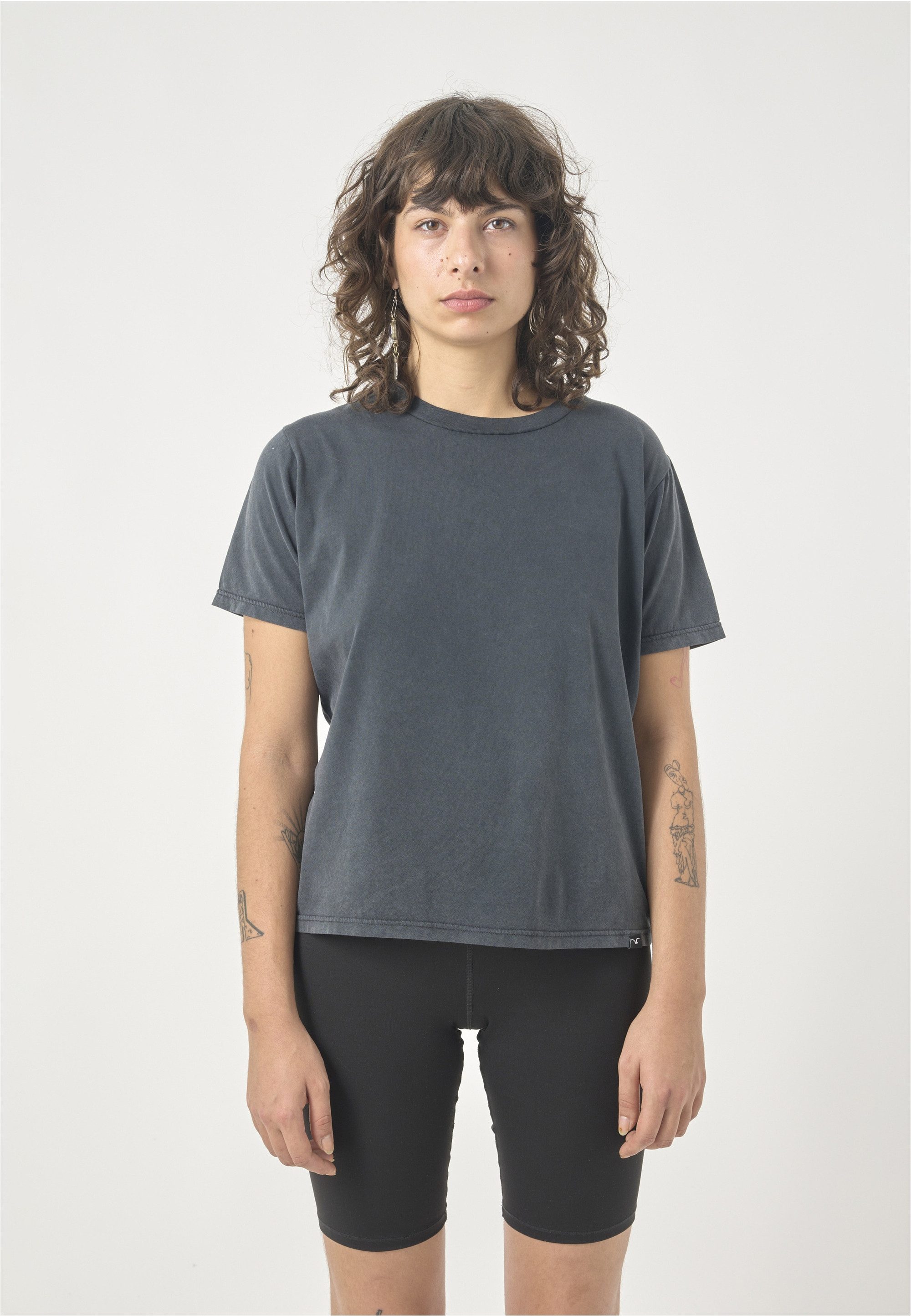 Cleptomanicx T-Shirt Basic Tee Ligull Washed Locker geschnitten