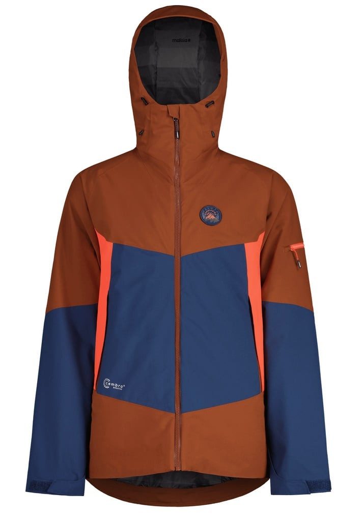 Maloja Winterjacke Winter-Skijacke HallimaschM (wasserabweisend, atmungsaktiv) braun/bunt