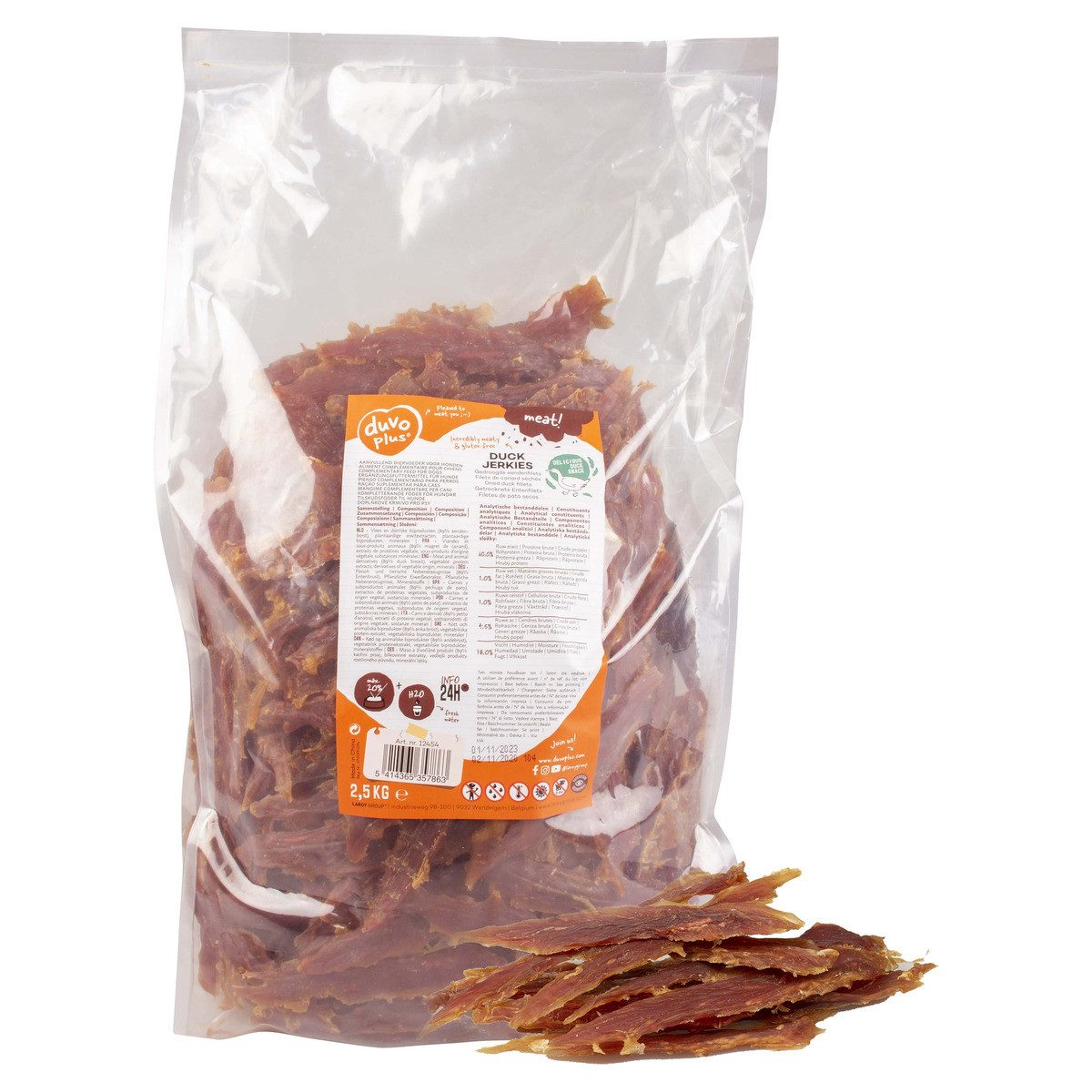 DUVO+ Hundesnack Enten Jerkies / Sparpaket, Snack für: Hund