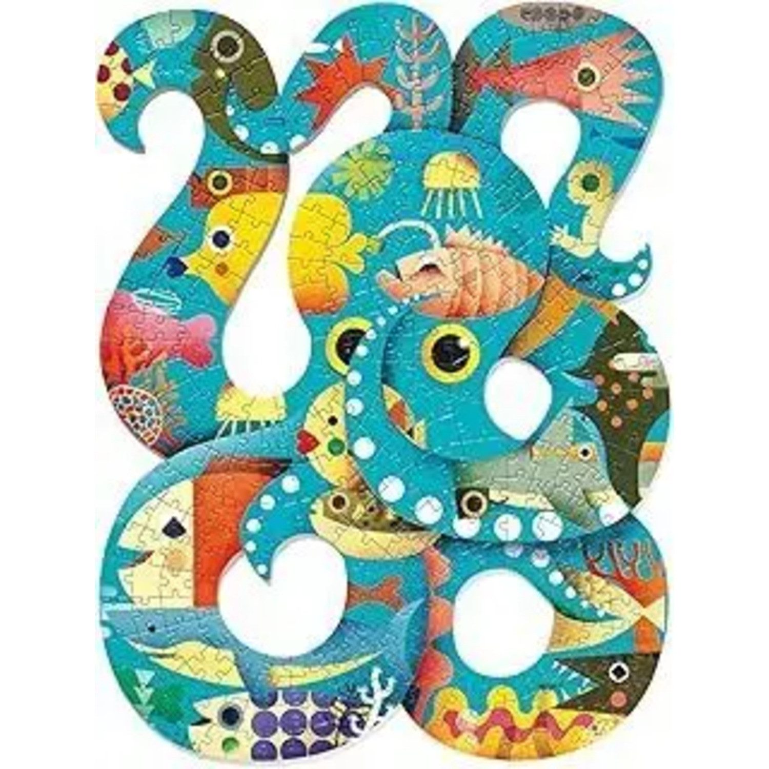 DJECO Puzzle Puzzle-Galerie OCTOPUS 350-teilig in bunt, Puzzleteile