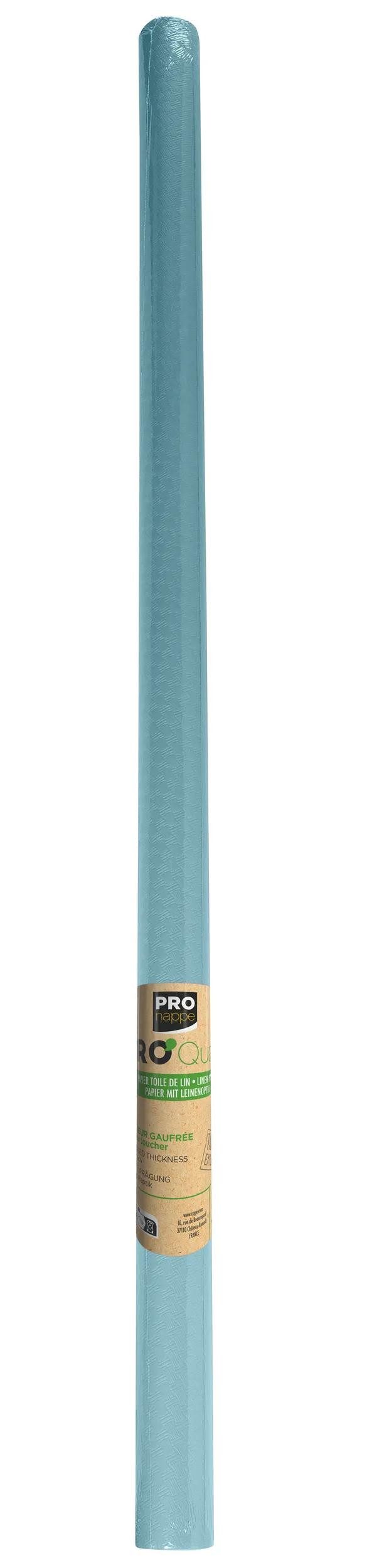 PROnappe Tischband 9x Tischdecke Rolle Papier, Leineneffekt 1,18x20m Pazifikblau R802004I, Nappes rouleaux papier gaufré
