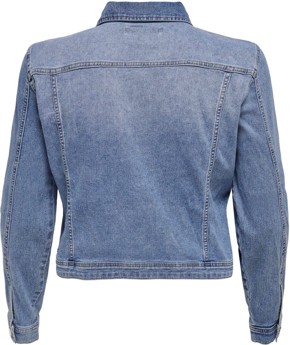 und ONLY Eingrifftaschen Jeansjacke seitliche CARMAKOMA JACKET, LS Zwei Brust- CARWESPA