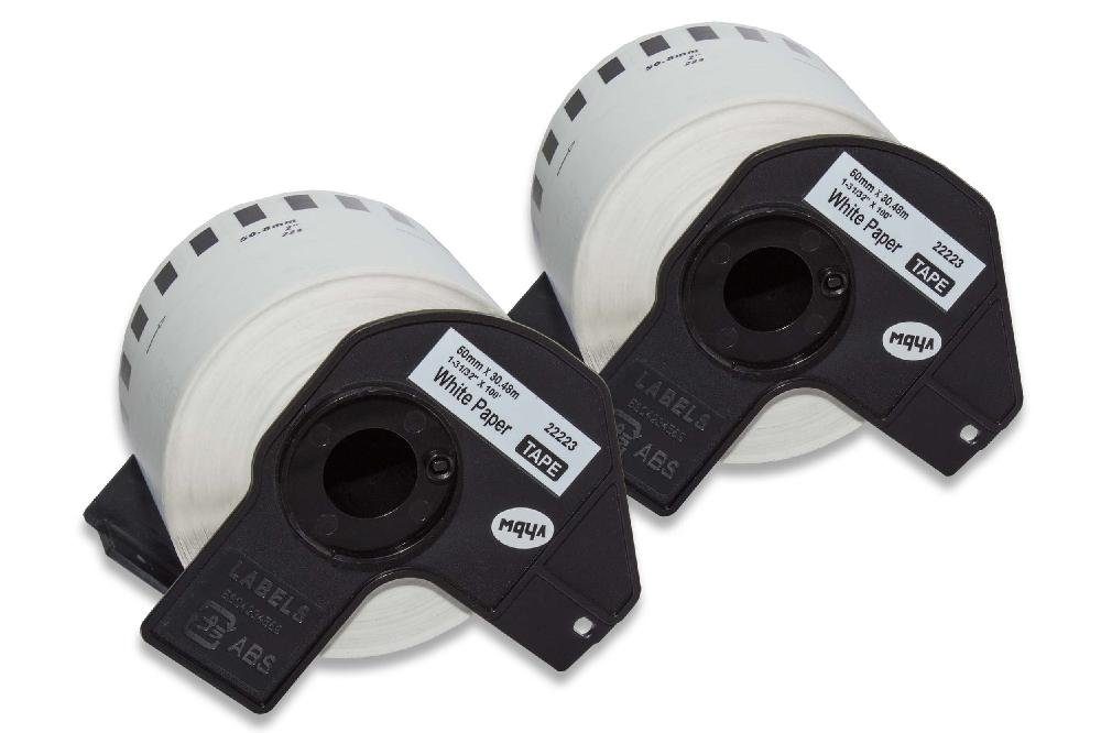 vhbw Etikettenpapier passend für Brother PT QL-600G, QL-650, QL650TD, QL-600R Drucker &