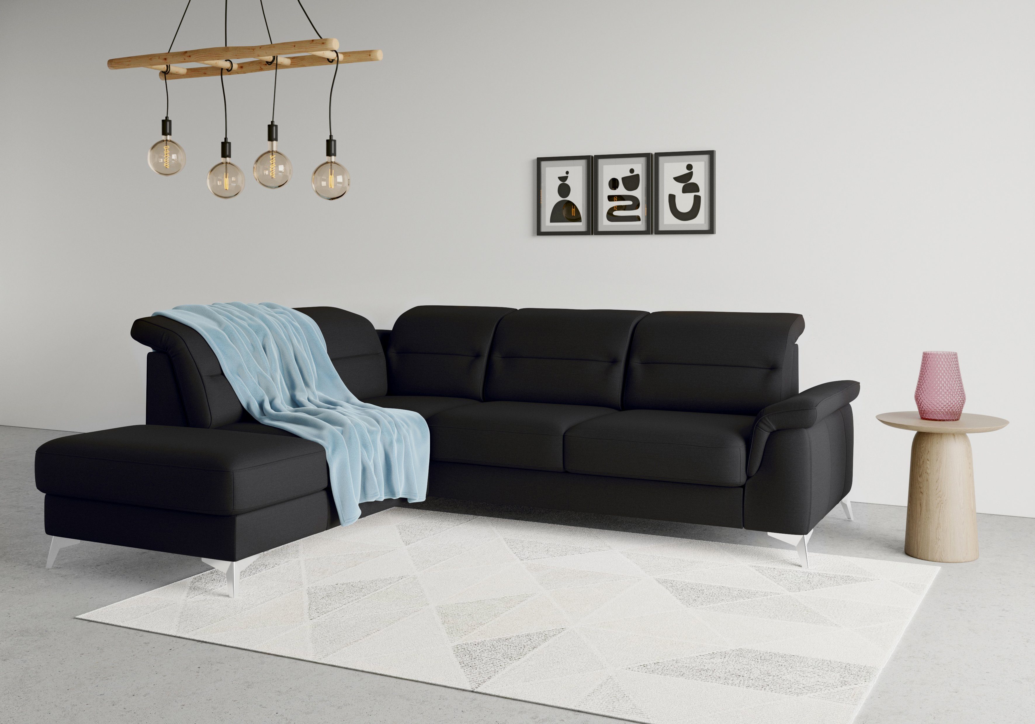 sit&more Ecksofa Sinatra, mit mane, optional mit Kopfteilverstellung und Armteilfunktion