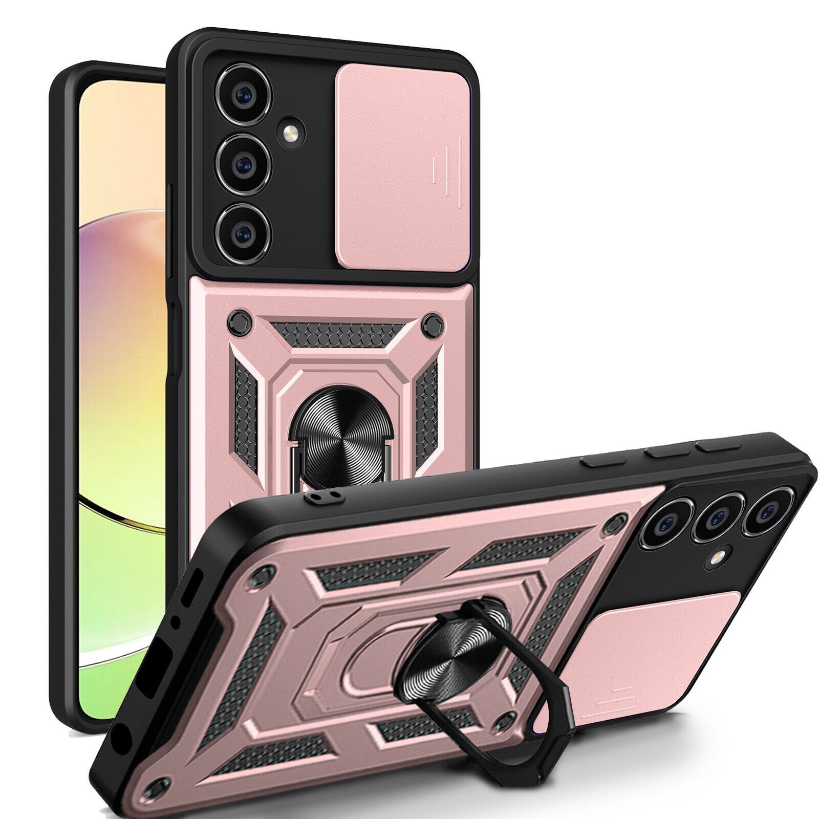 betterfon Handyhülle Panzerhülle für Samsung Galaxy A05s mit Kameraschutz & Ringhalter, Outdoorhülle mit Smartstand und Silikonkern