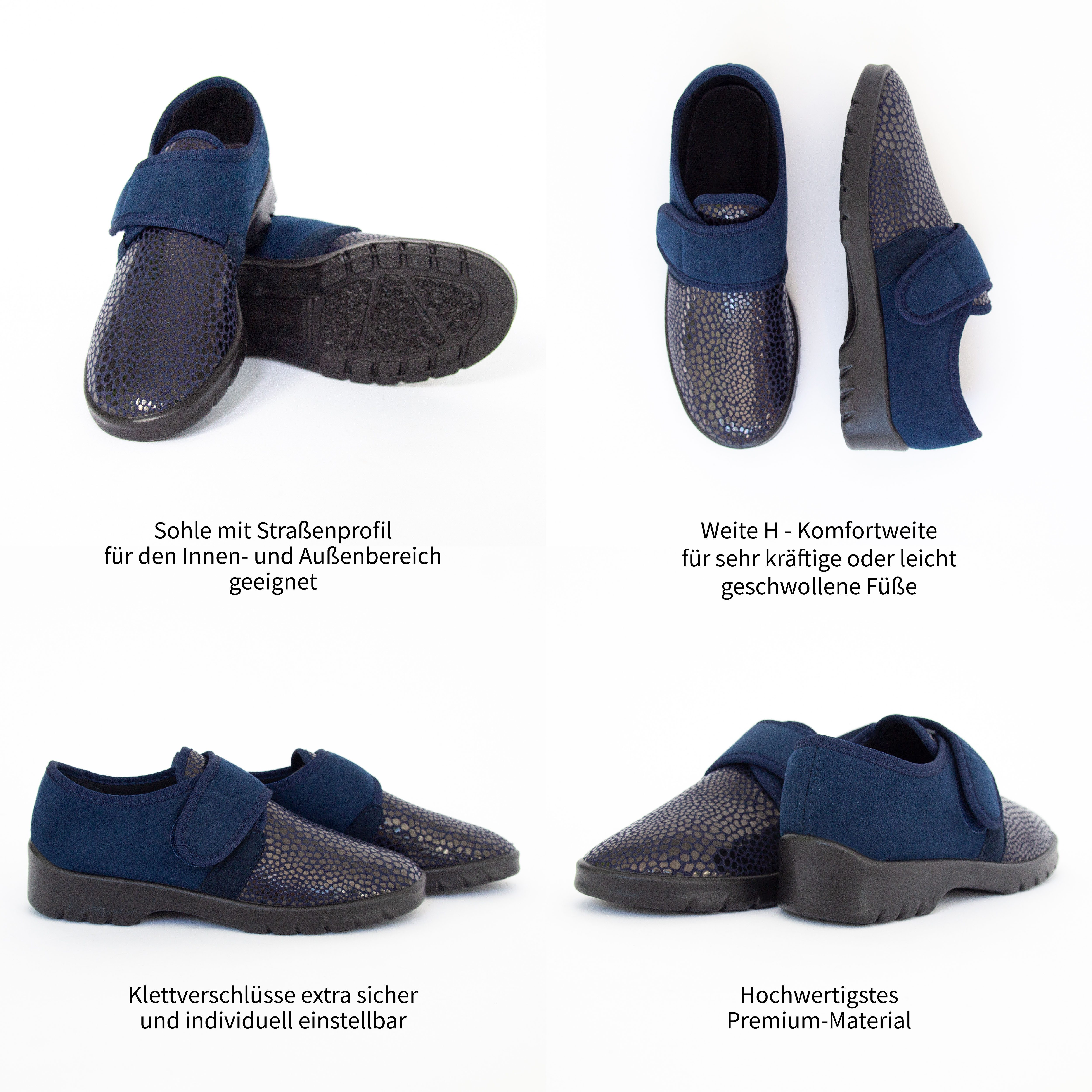 VAROMED VAROMED Strasbourg Orthopädische Stretchschuhe Damen Klettschuh