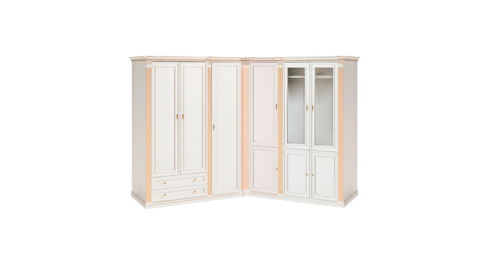 Eckschrank Designer Eckschränke Massivholz Schlafzimmer L-Form Kleiderschränke