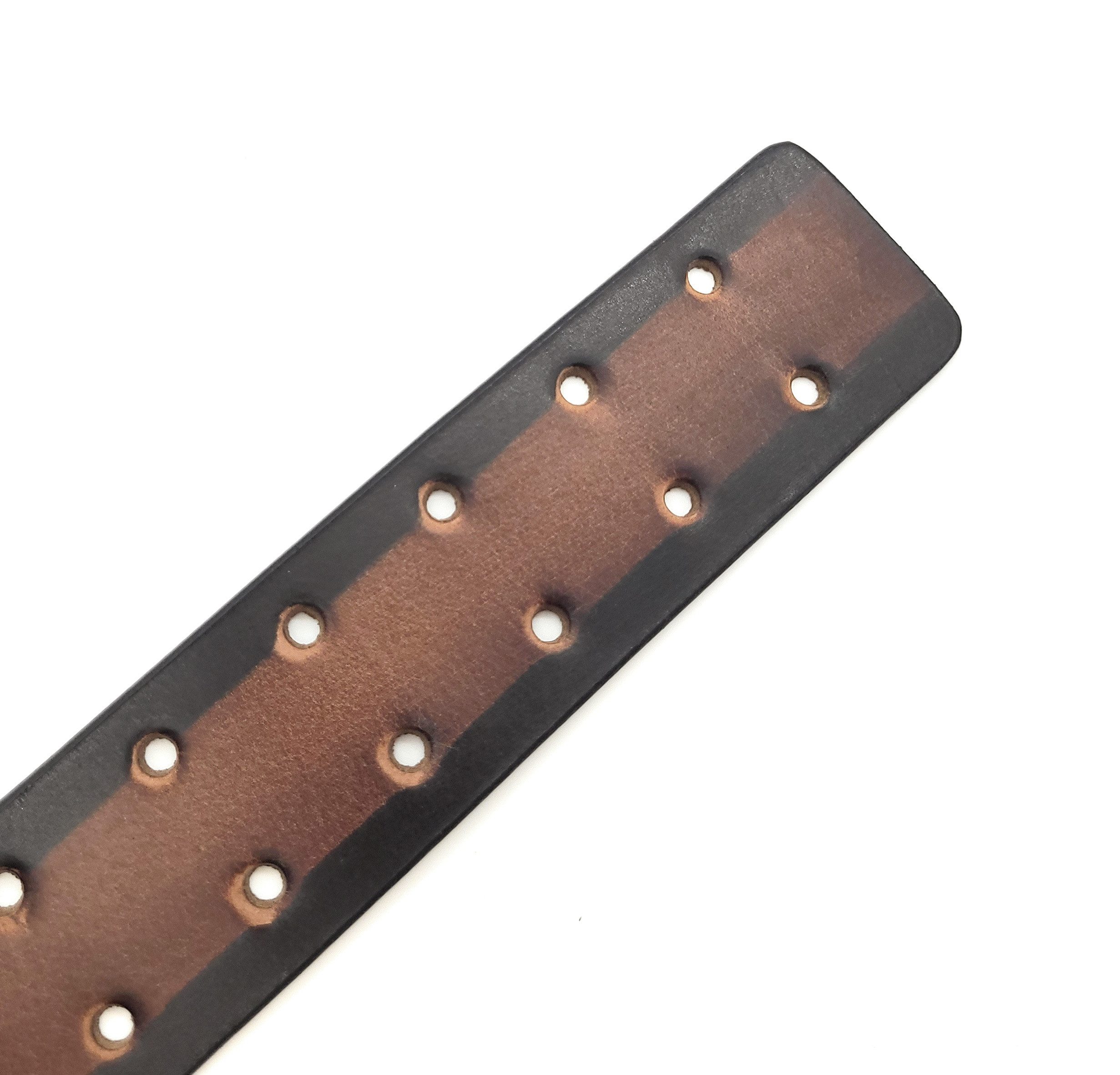 Lemasi Ledergürtel Büffelvollleder 42mm Breit - Doppelte Dornschließe, zweireihig