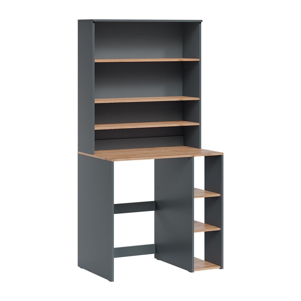 Vicco Waschmaschinenumbauschrank Viktor, Anthrazit/Goldkraft Eiche, 93.6 x 88.2 cm 2 Teile mit Regal (1-St)