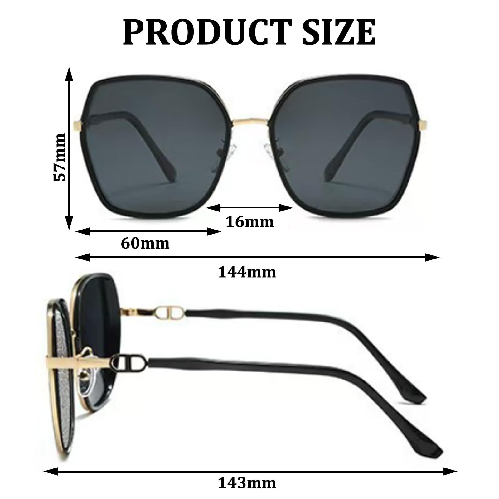 ibettertec Sonnenbrille Sonnenbrille Damen Transparente Farbverlauf UV400 Schutz Blendschutz Übergroß Polarisiert Sonnenbrille Damen Für Outdoor Reisen Fahren – Bild 5 von 5