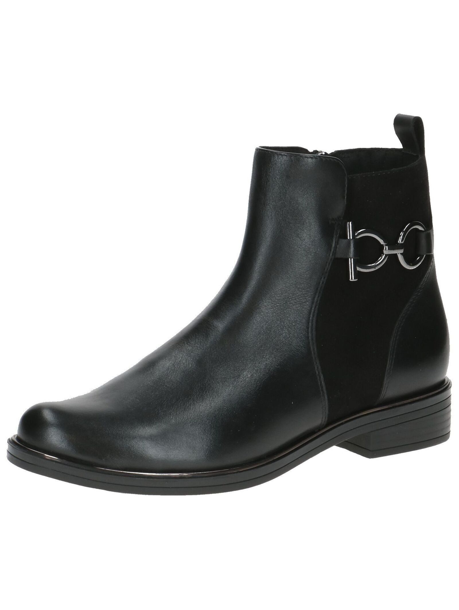 Stiefelette Leder/Textil . Stiefelette