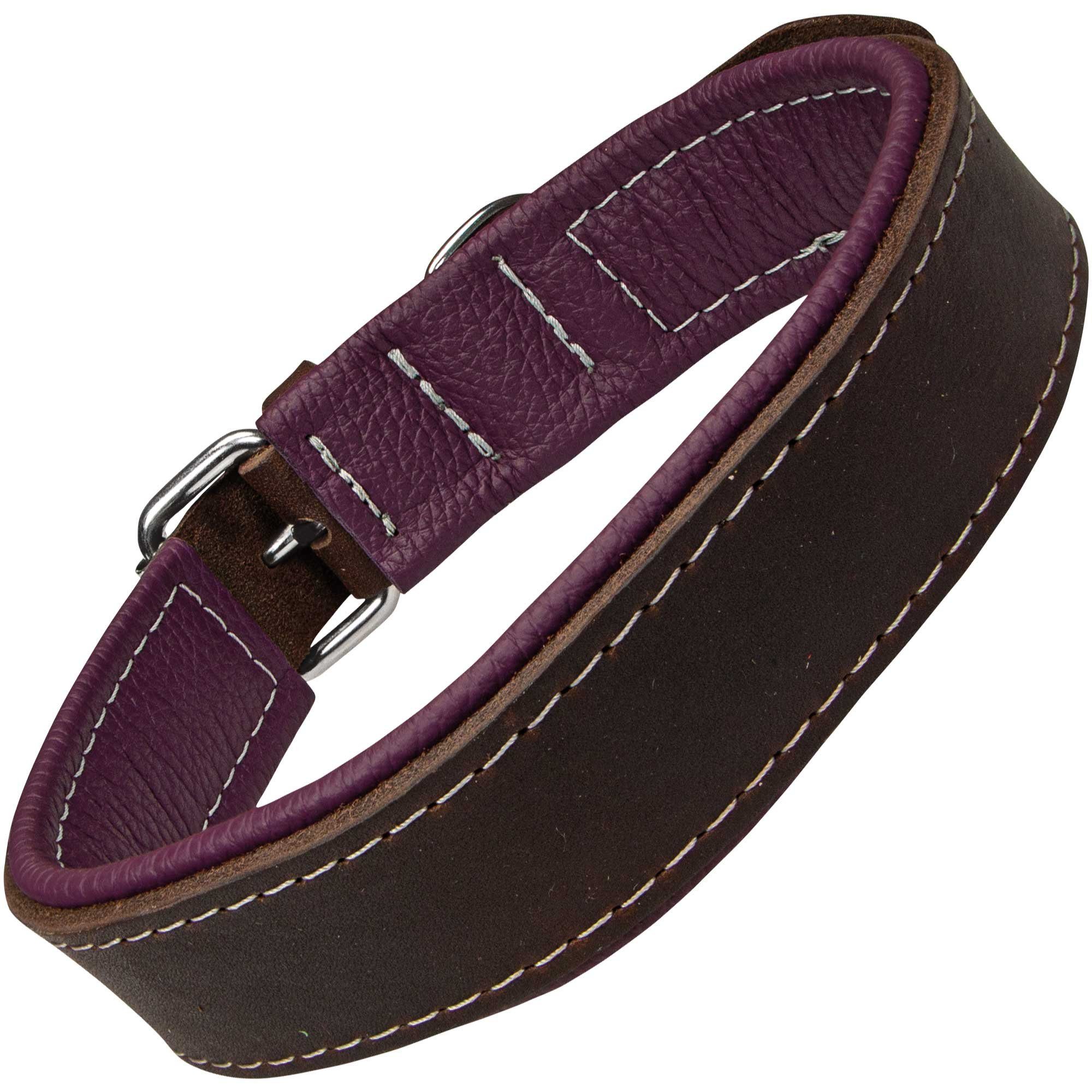 Schecker Hunde-Halsband Schecker Hunde Halsband Moorfeuer - braun-violett, Echtleder, Deshalb halten wir bei diesem hochwertigen Artikel allerhöchste Qualitäts- und Sicherheitsnormen für erforderlich.