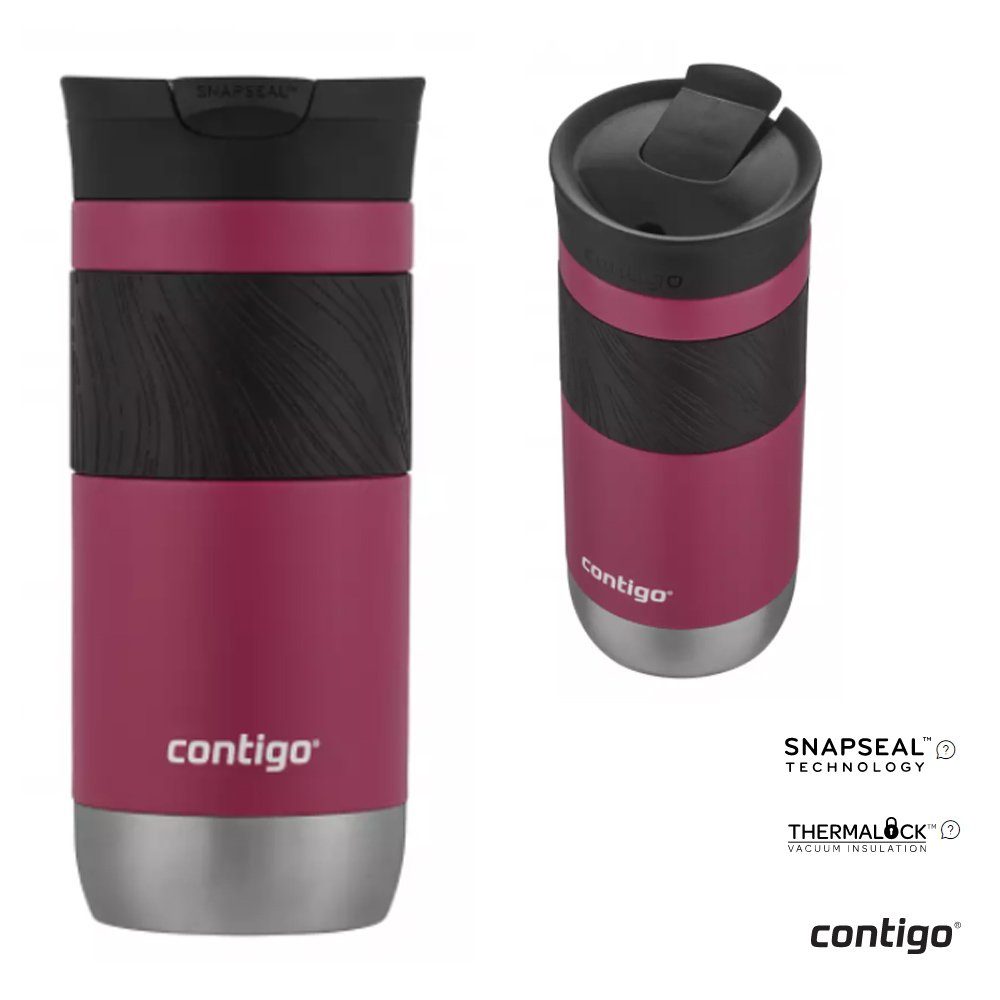 CONTIGO Isolierflasche Contigo - Snapseal Byron 2.0 - Thermobecher Kaffeebecher Teebecher - 470ml - dragnfruit