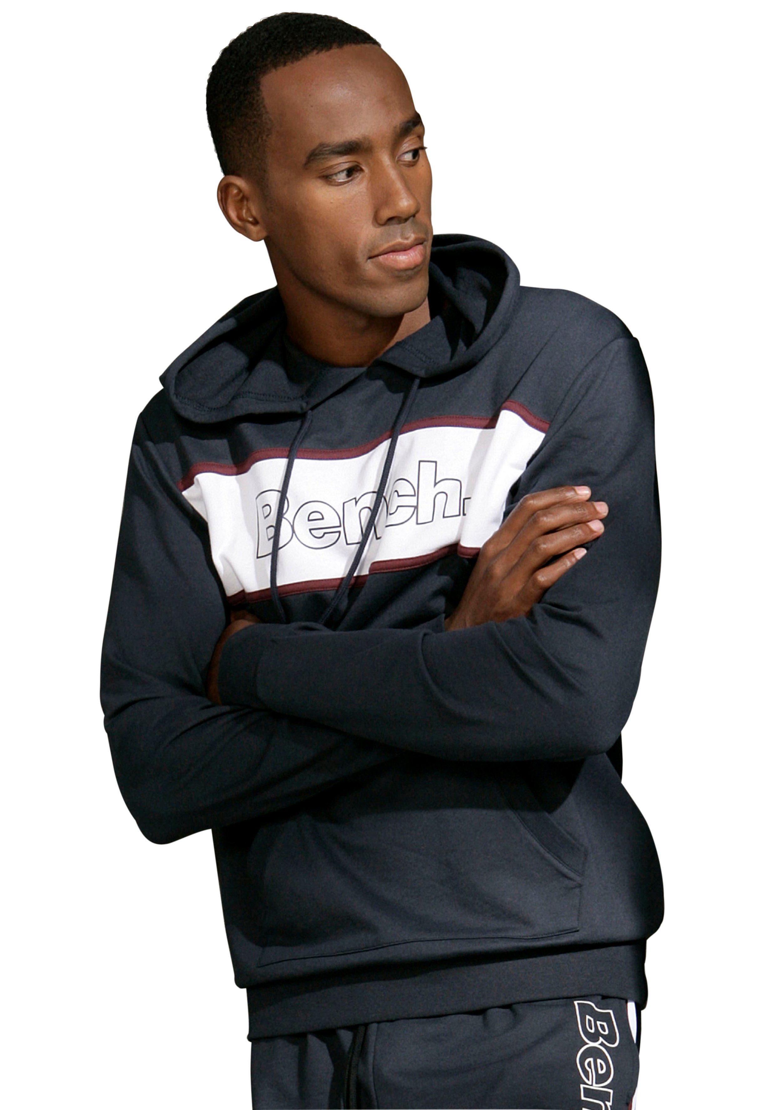 Bench. Loungewear Hoodie Langarm, Sweatshirt mit Rundhals und Kapuze, Baumwollmischung