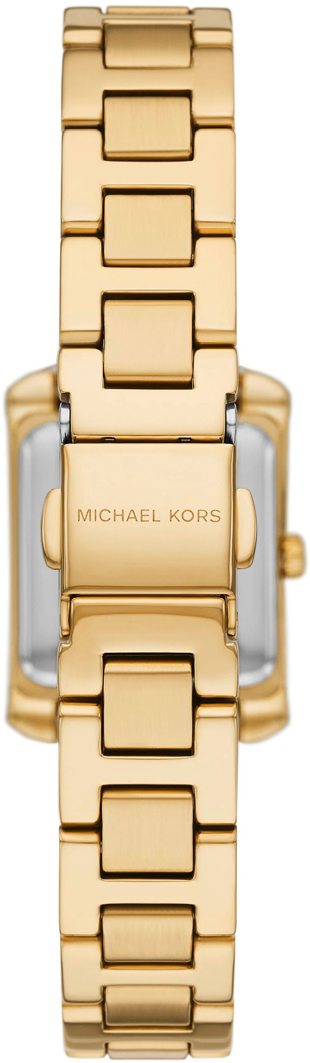 MICHAEL KORS Quarzuhr PETITE EMERY MK4867, Armbanduhr, Damenuhr, Edelstahlarmband, analog, Glassteine