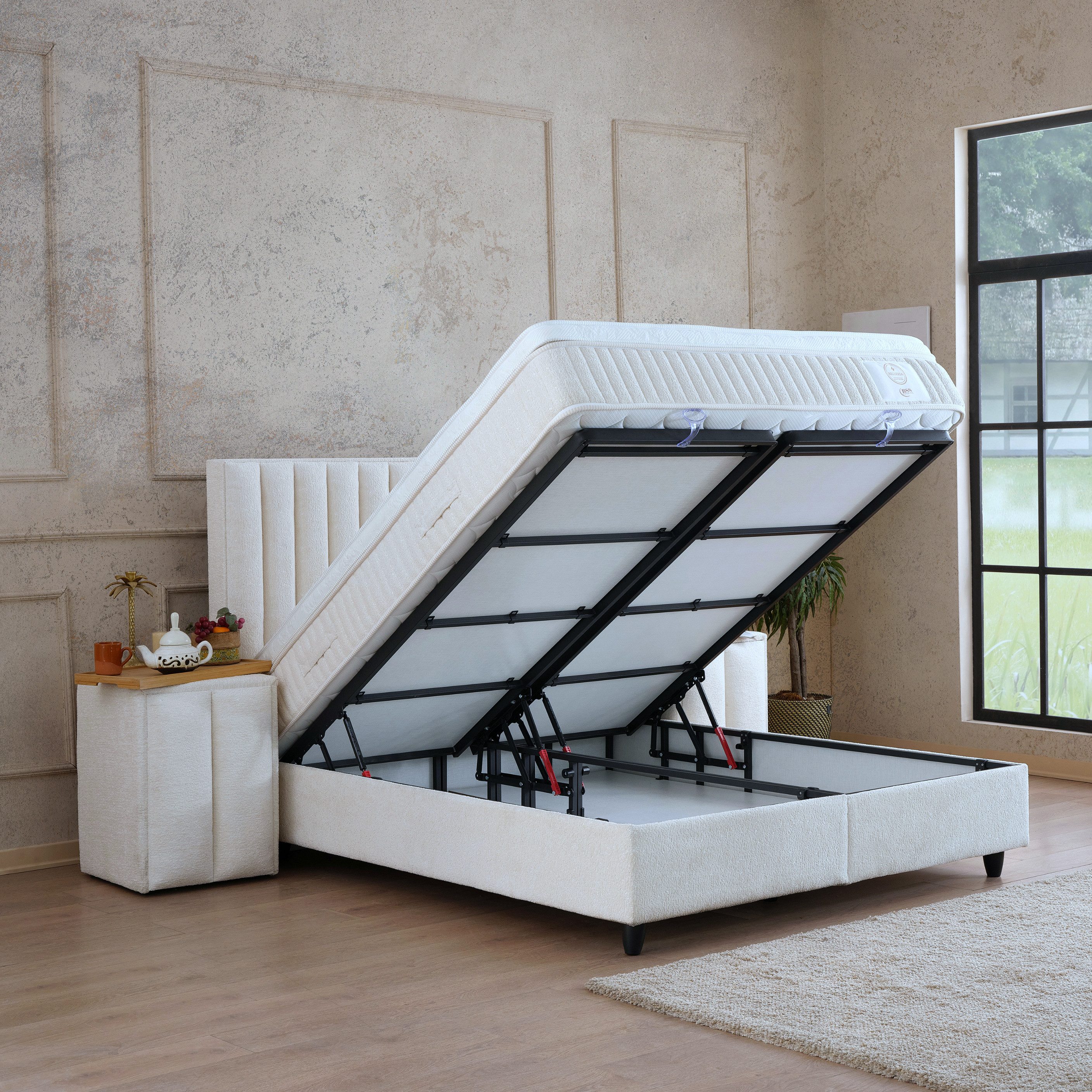 gowoll Boxspringbett mit Matratze und Topper Stauraumbett Betkasten inkl. Lieferung Beleza (Set, 2 Bettkästen, 1 Matratze, 1 Kopfteil (Nachttisch optional), ink – Bild 2 von 5