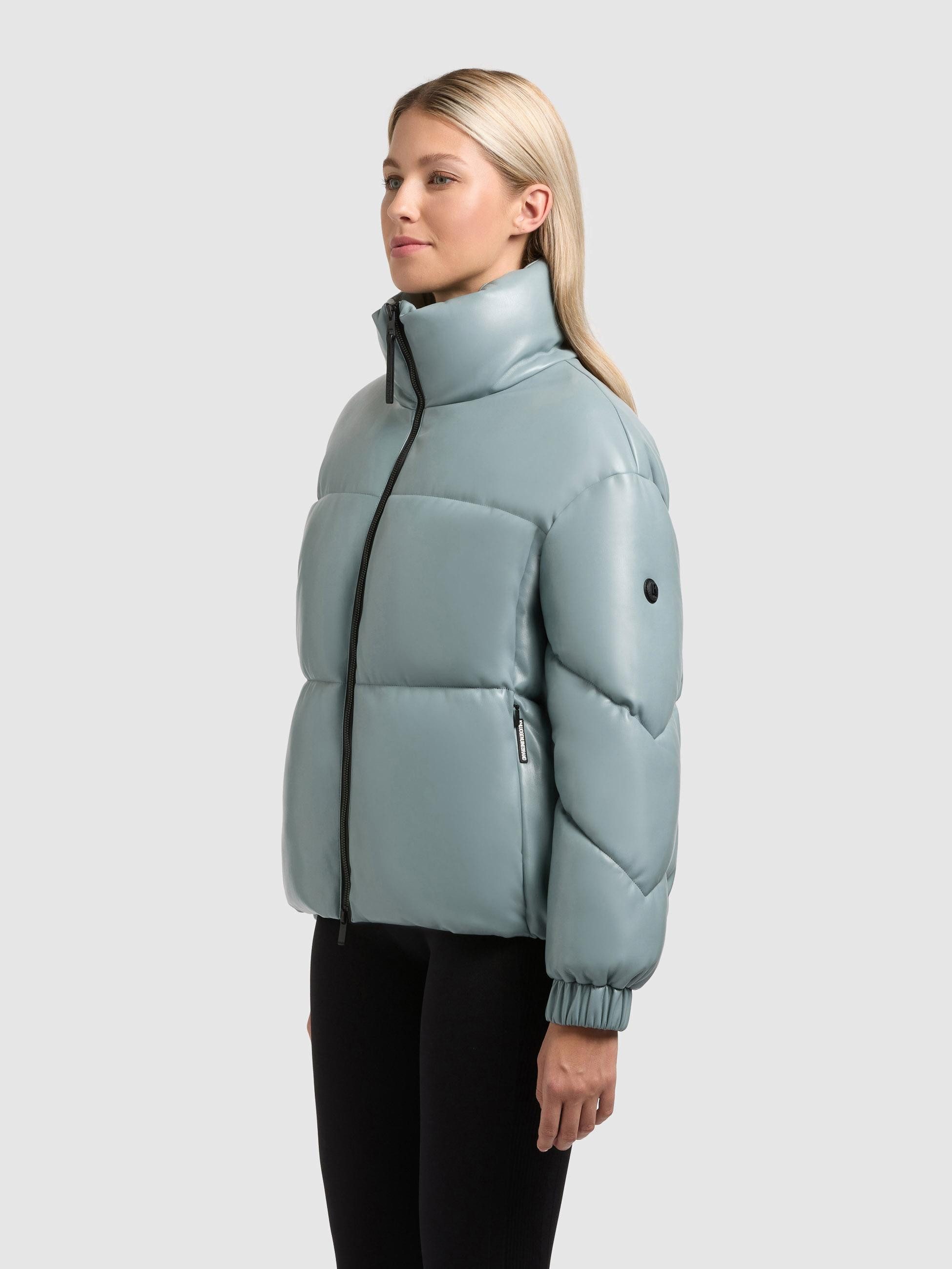 khujo Steppjacke Khalia Gesteppte Damen Winterjacke in Lederoptik