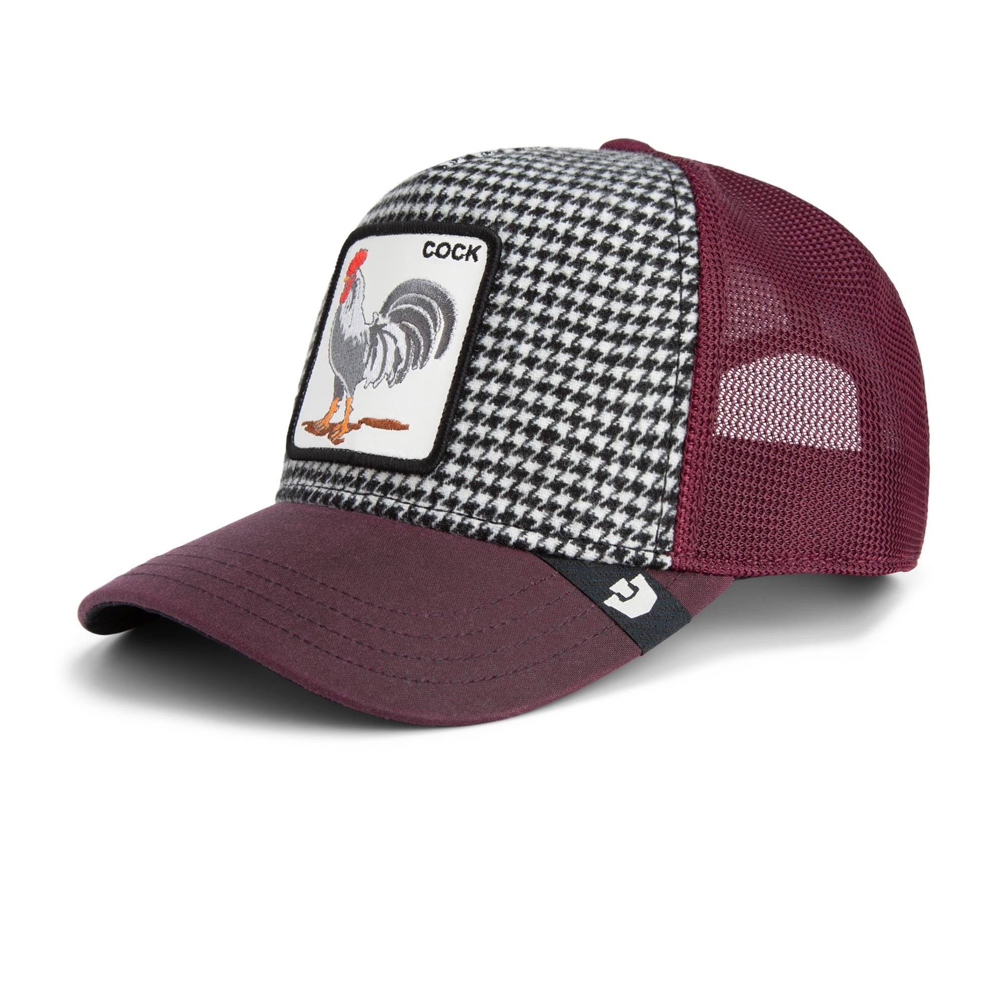 GOORIN Bros. Trucker Cap Goorin Bros. Trucker Cap Dapper Rooster HOUNDSTOOTH (Basecap, Basecap, Meshcap, Trucker Kappe) Bedruckte Innenseite