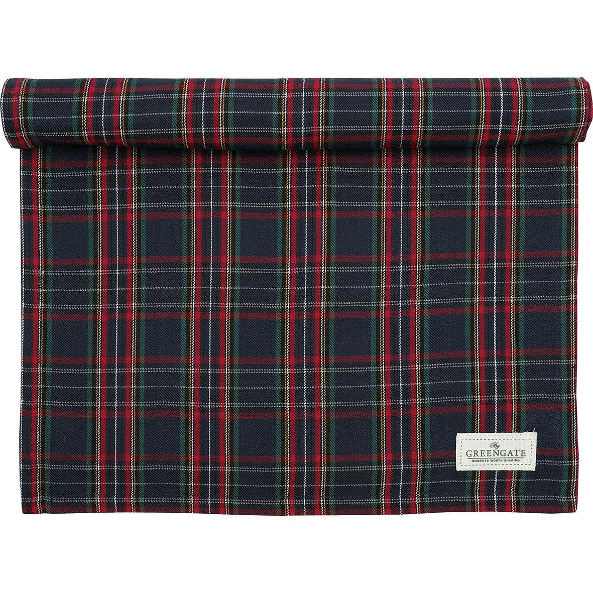 Greengate Tischläufer Dagmar Tischläufer check dark blue 140x45cm günstig online kaufen