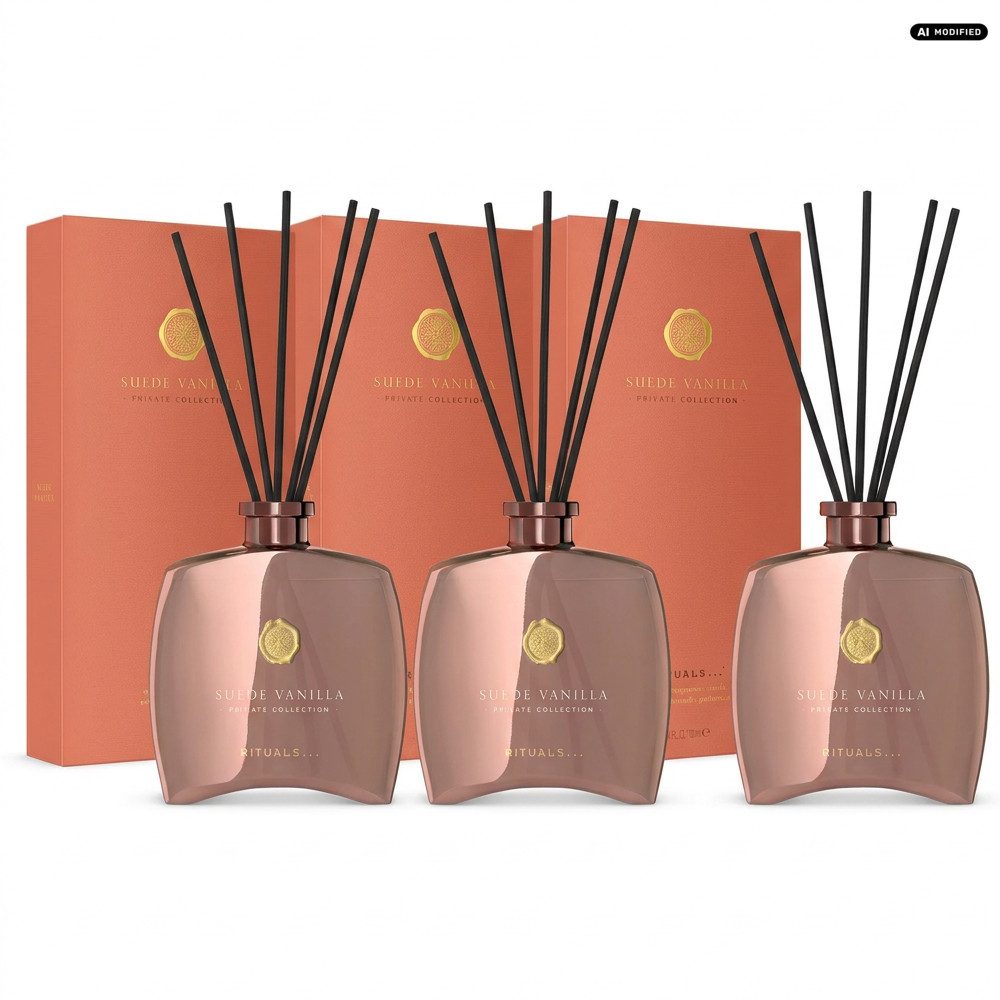 Rituals Raumduft Rituals Suede Vanilla Mini Duftstäbchen 3er Set (Elegantes Value Pack mit lang anhaltendem Vanilleduft)