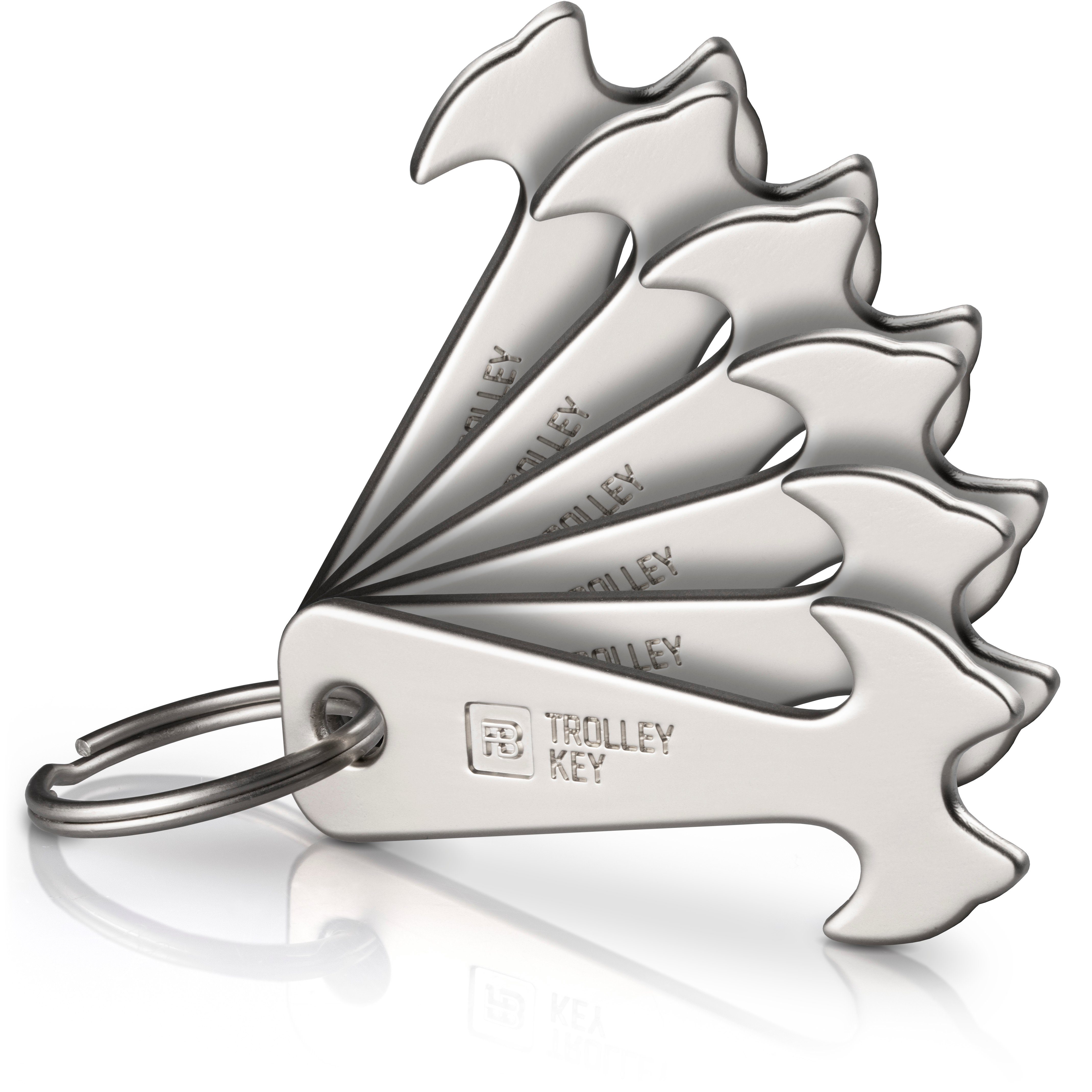 FABACH Schlüsselanhänger Trolley Key Silber Einkaufswagenlöser günstig online kaufen