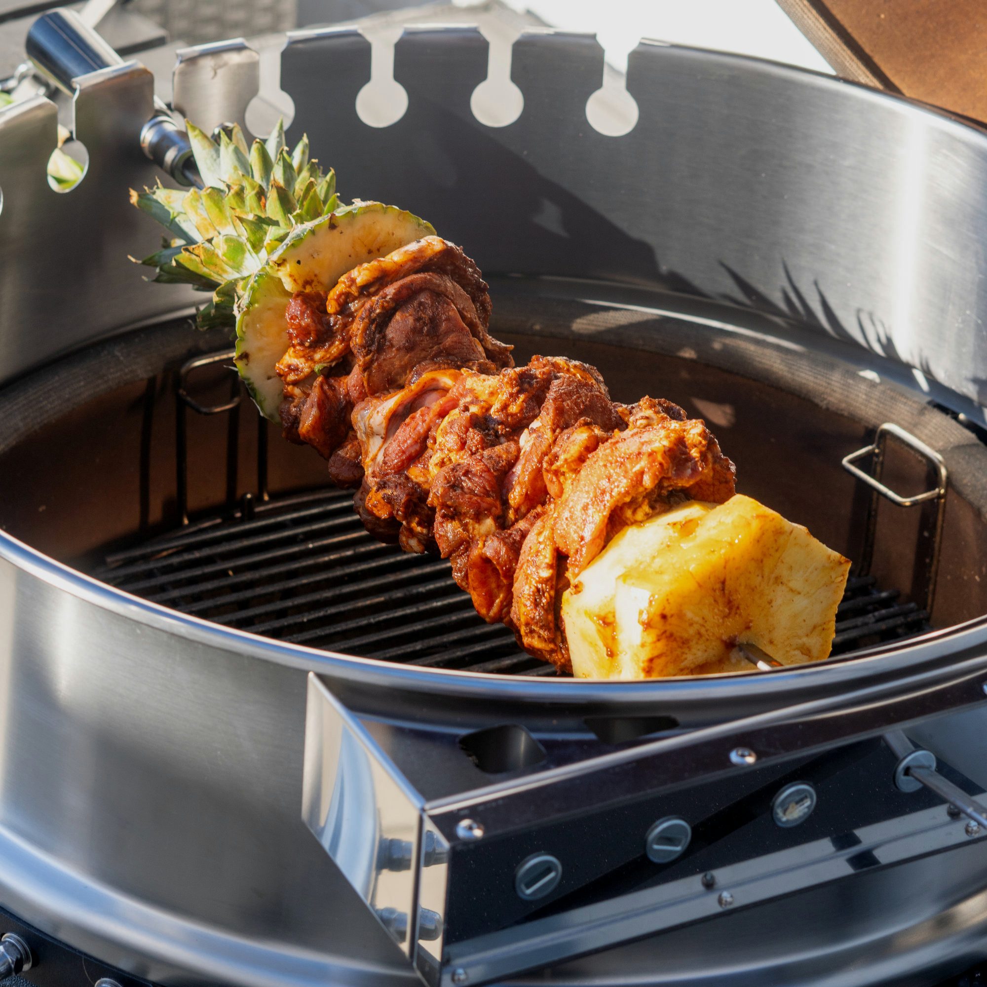 BBQ-Toro Grillspieß Grillspieß Set für Ø 57 cm Kugelgrill, 7 Edelstahl Spieße