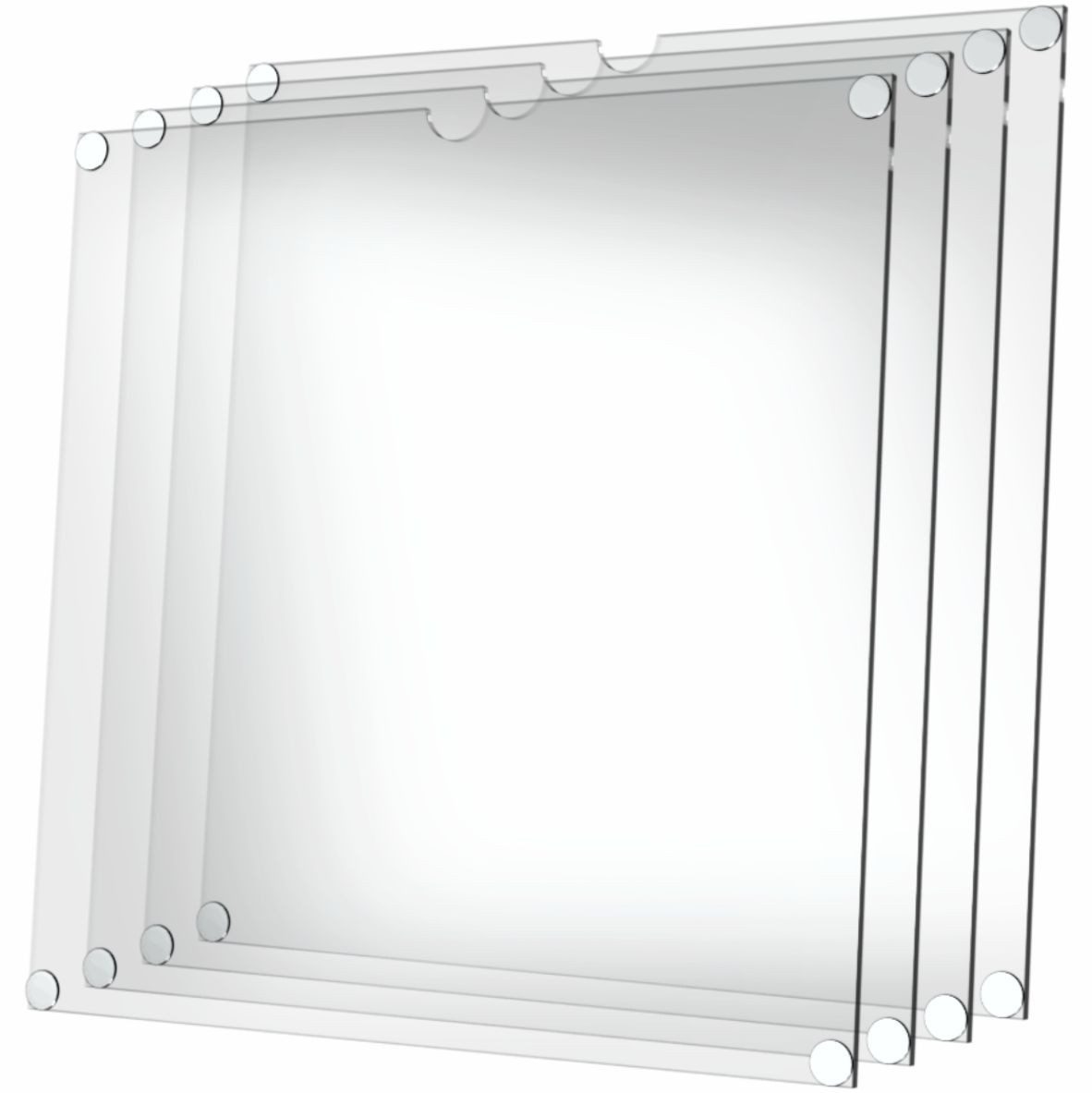 FiguWorld GmbH Vitrine Acryl Frontscheibe passend für IKEA® KALLAX Regal -transparent-