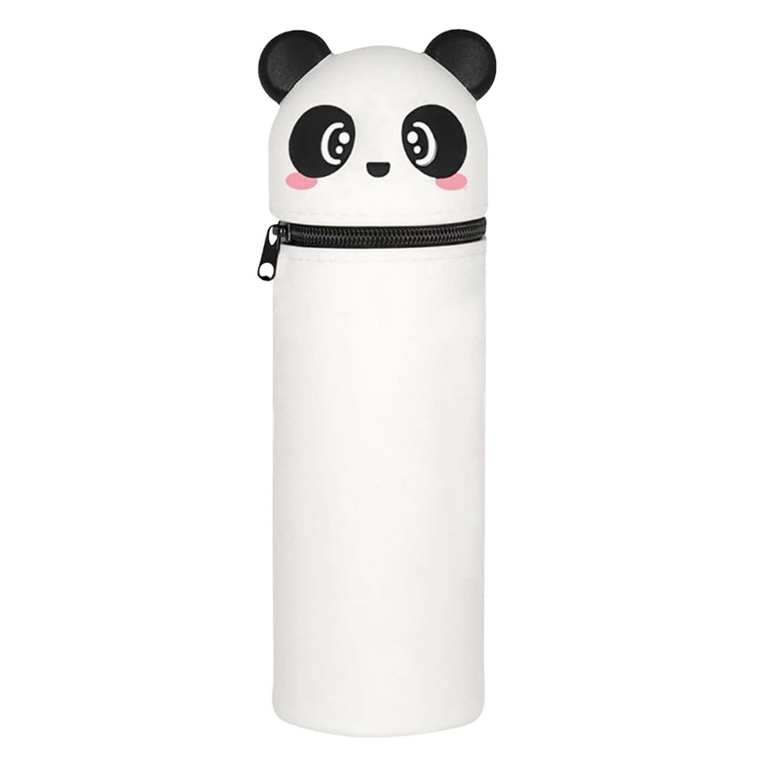 BlingBin Federmäppchen 2 in 1 Federmäppchen aus Silikon Panda, Umwandelbarer Stifthalter, (Schulmäppchen, 1-tlg., 1x Einziehbar Federmäppchen), Stifthalter & Federtasche mit Reißverschluss,Fassungsvermögen & Unisex