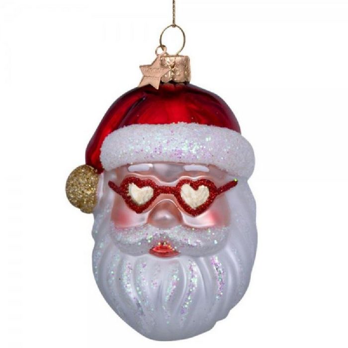 Vondels Christbaumschmuck Ornament Weihnachtsmann mit Herzbrille