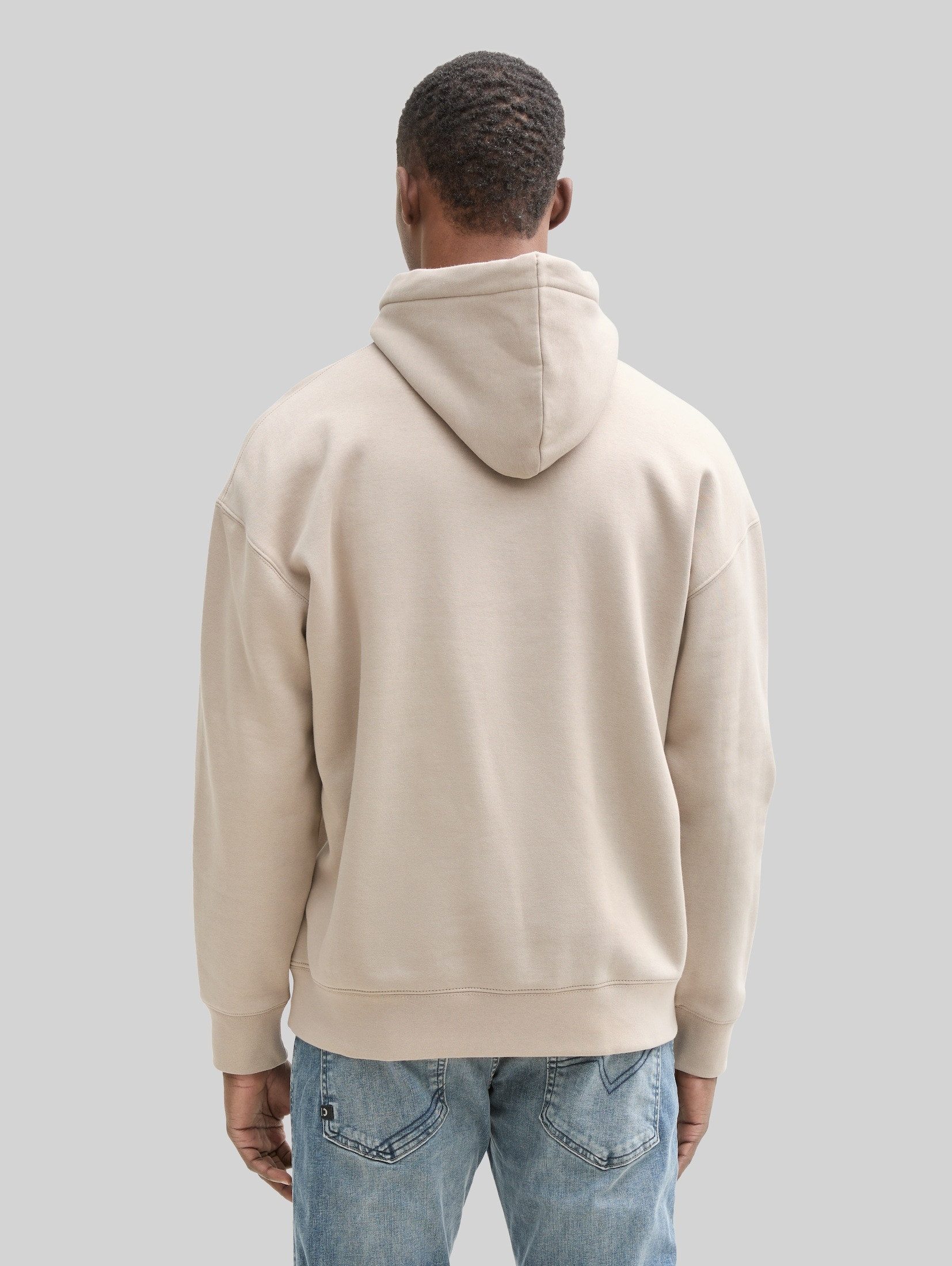 TOM TAILOR Denim Sweatshirt Strick & Sweatshirts Relaxed Hoodie Sweatshirt mit Logo-Print